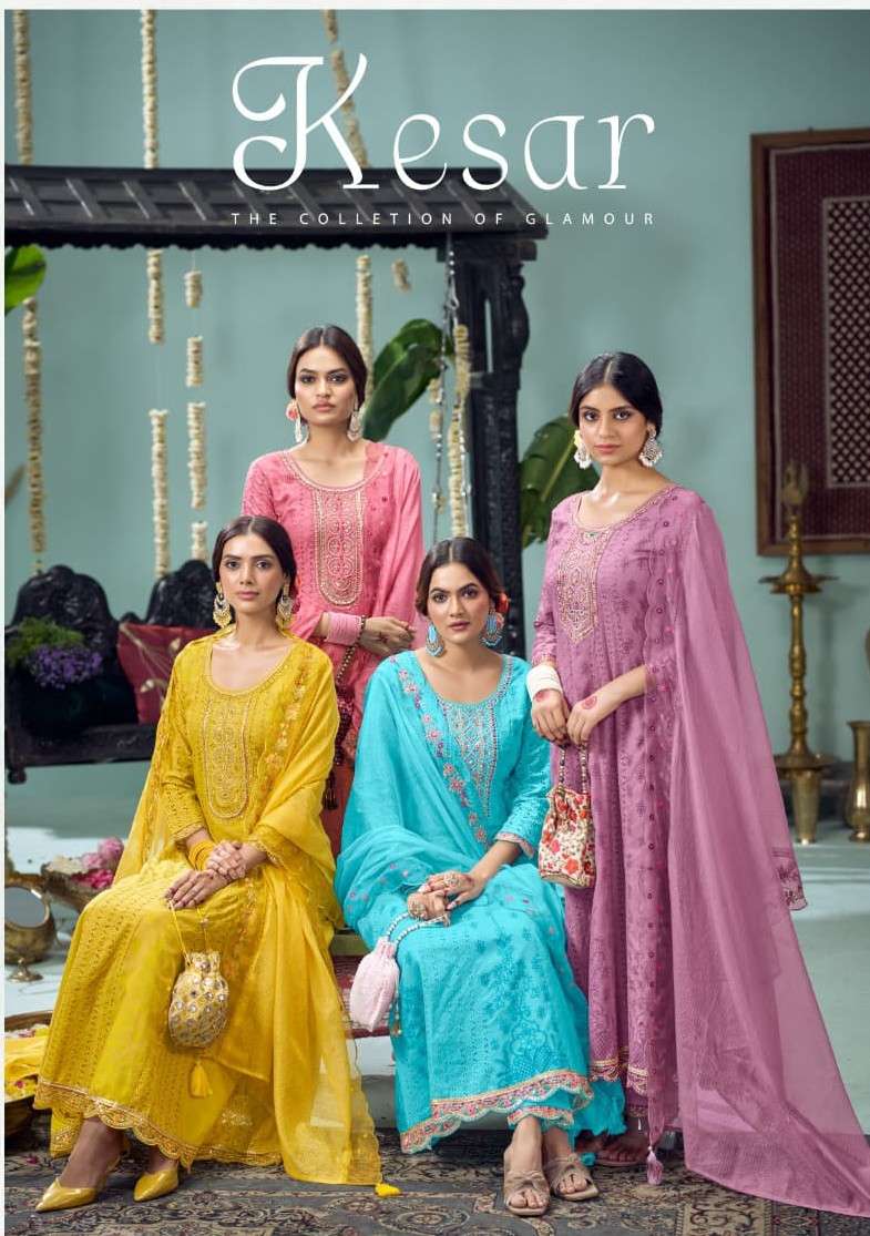 kesar by rangoon 8021-8024 series fancy handwork cotton festival wear kurti supplier surat