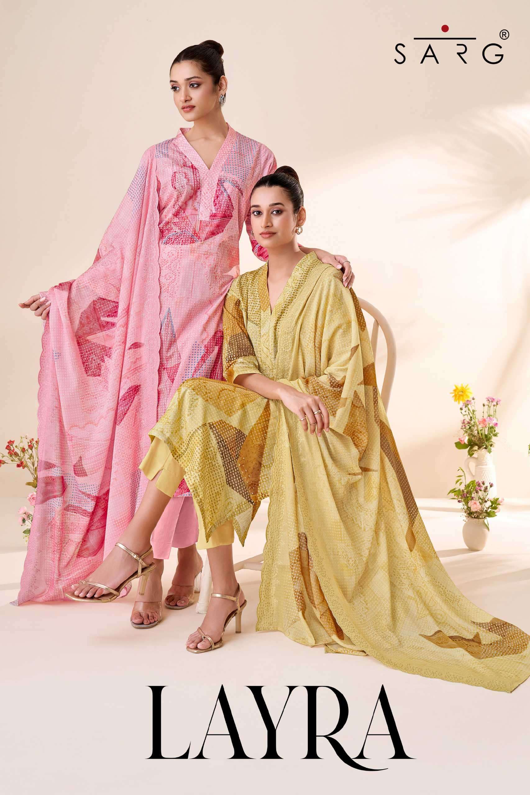 layra by sarg casual wear cotton lawn printed salwar suit online desler surat