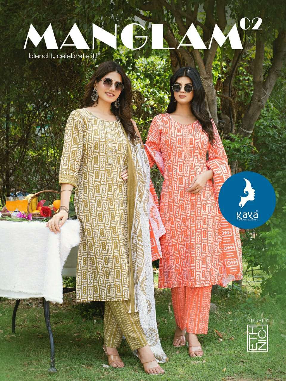 manglam vol-2 by kaya cotton summer wear designer readymade salwar kameez dealer surat