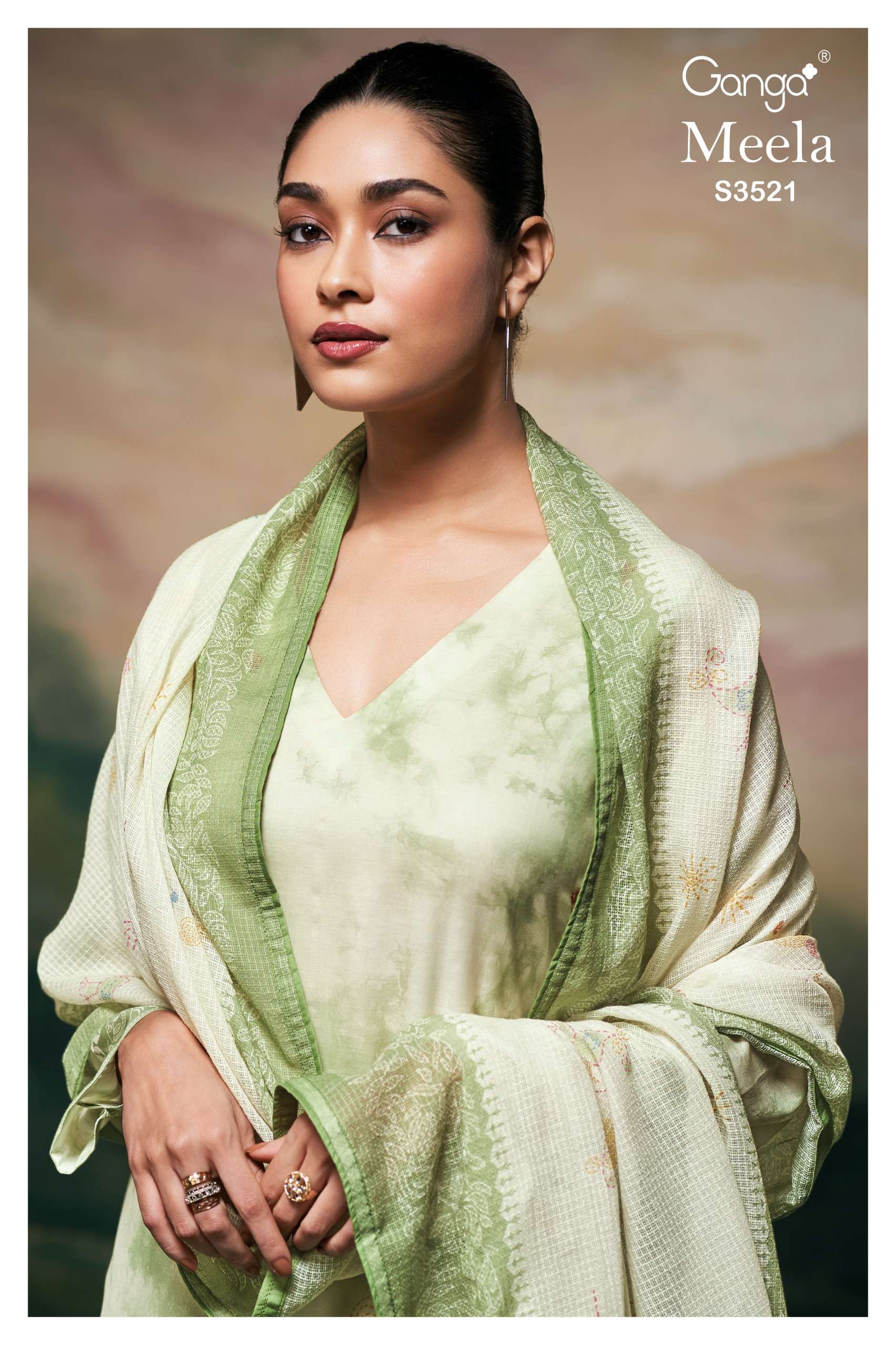 meela 3521 by ganga fancy handwork with hand embroidery work suit online dealer surat