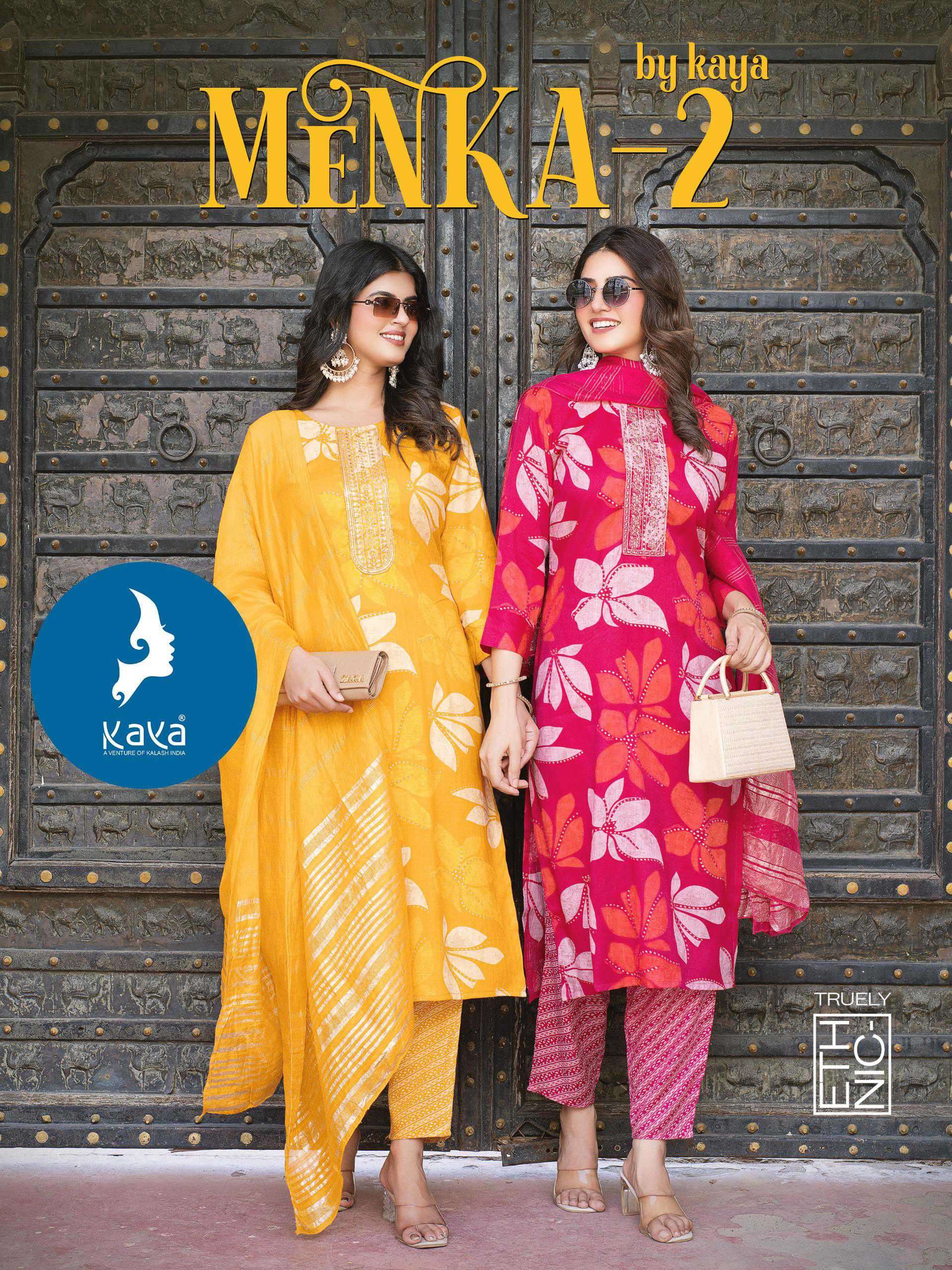 menka vol-2 by kaya kurti exclusive desiner capsul printed kurti supplier surat