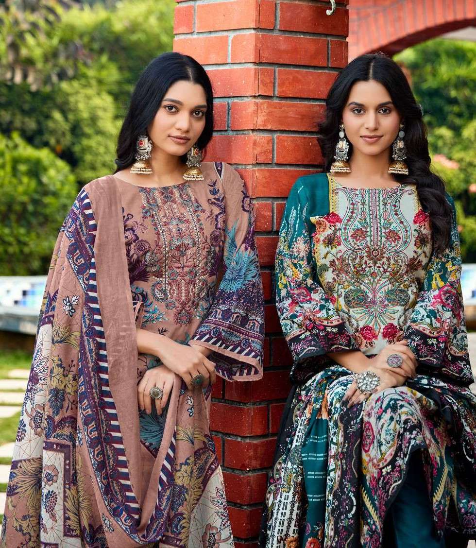nazakat by safinaz colors heavy self embroidered pakistani style suit exporter surat