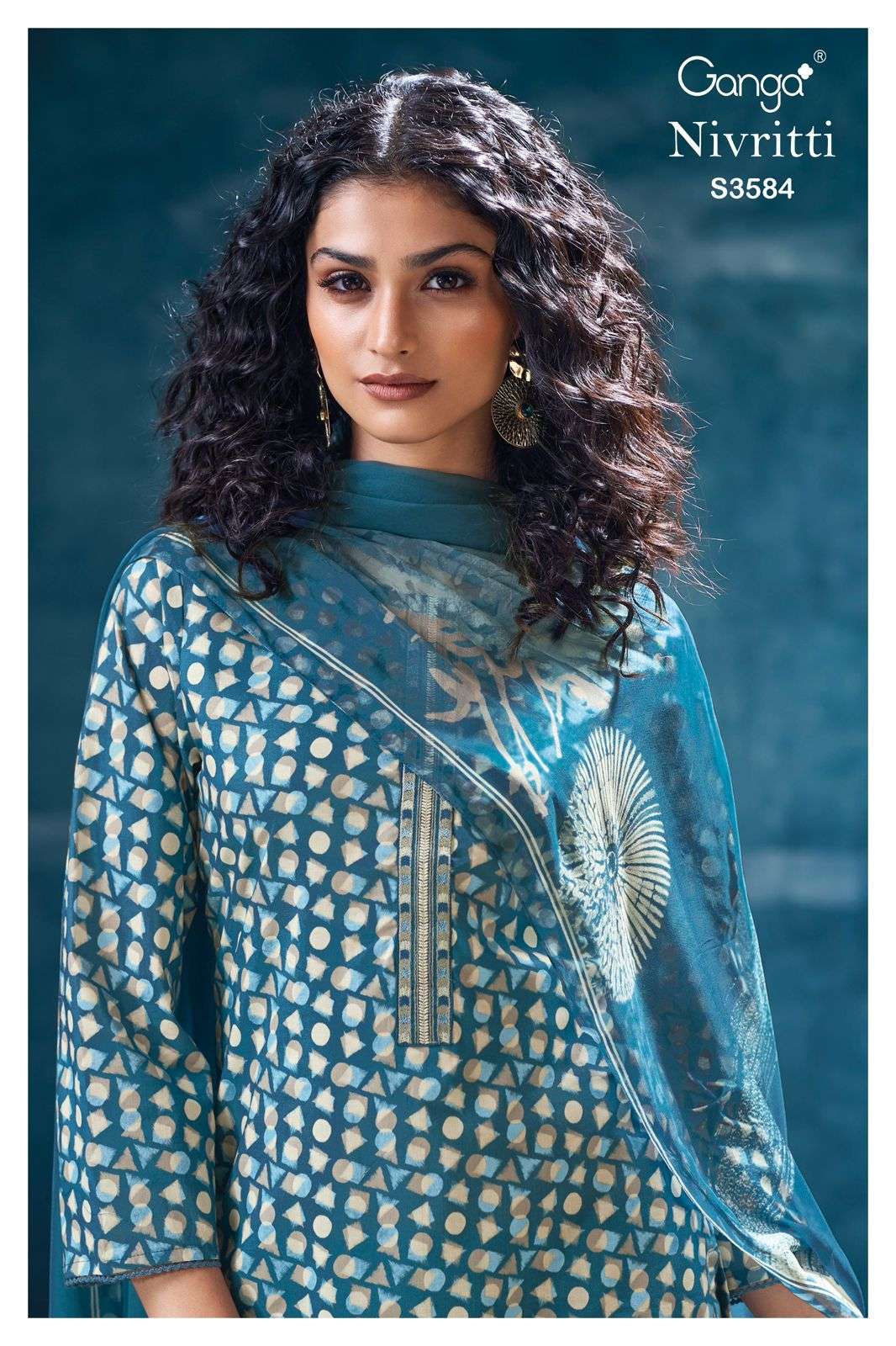 nivritti 3584 by ganga exclusive designer casual wear cotton salwar suit supplier surat