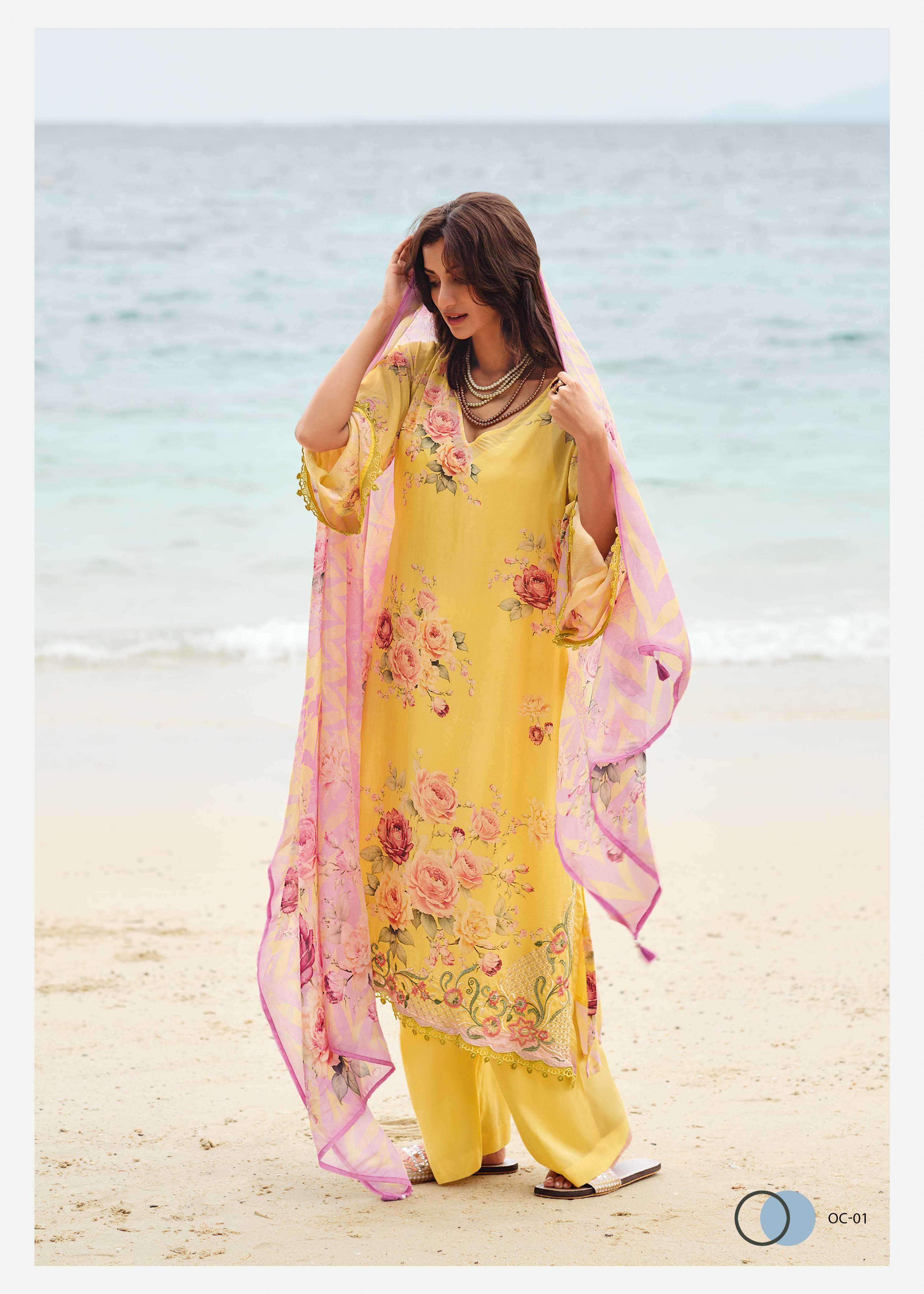  orchid vol-2  by varshaa latest designer casual wear organza suit supplier surat