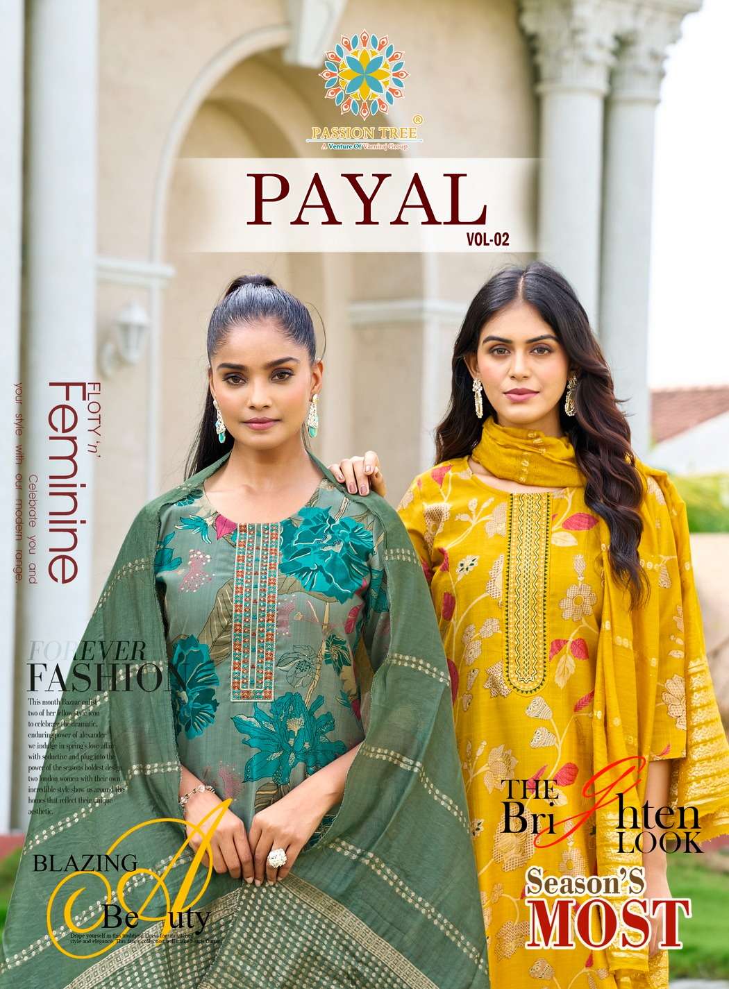 payal vol-2 by passion tree 2001-2008 series exclusive designer vetican embroidered kurti supplier 