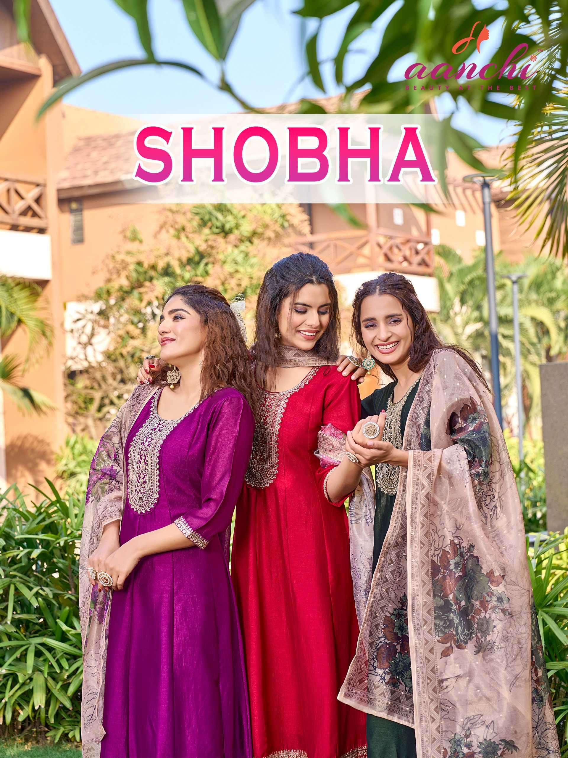 shobha by aanchi exclusive designer party wear kurti exporter surat