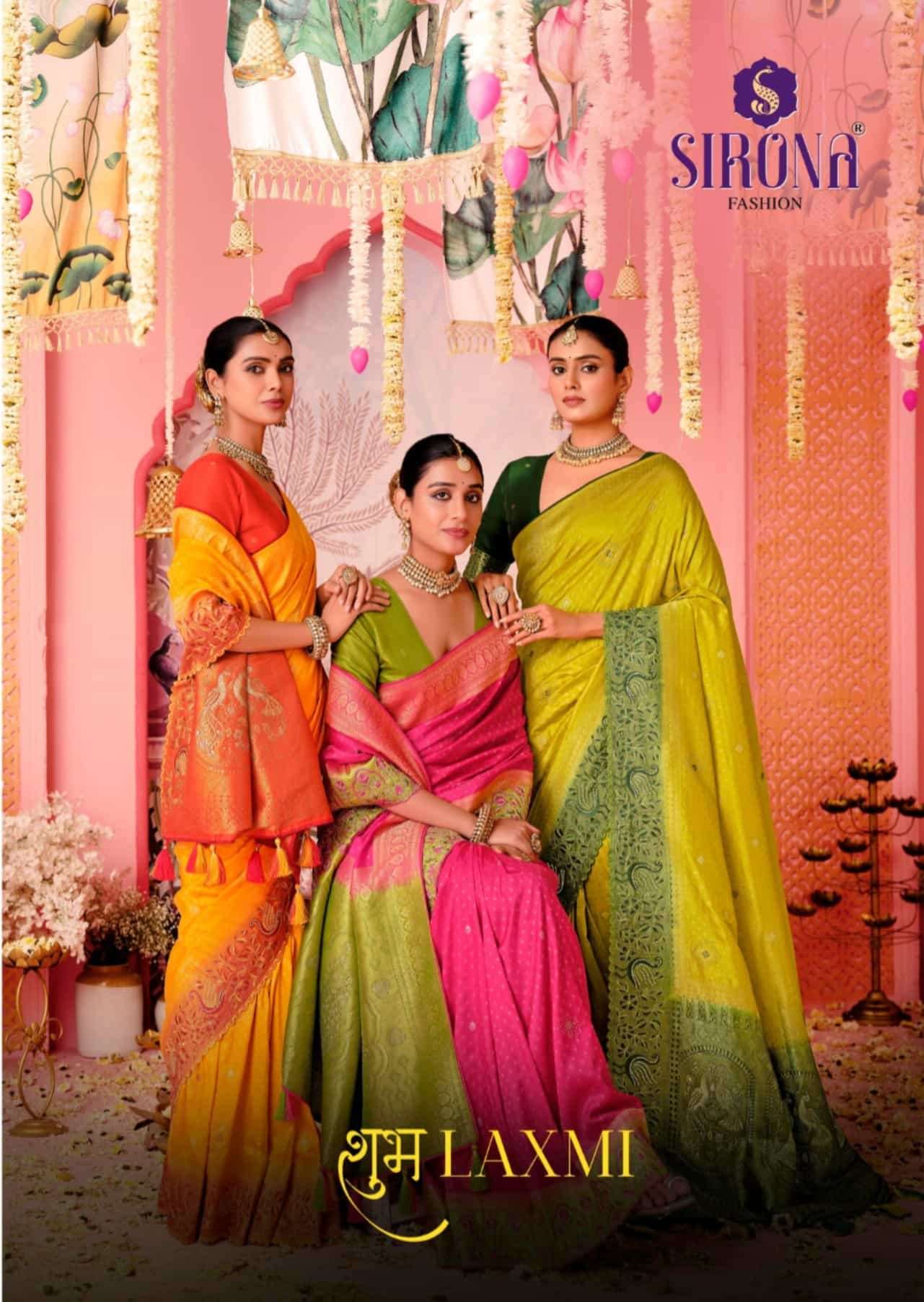 shubh laxami by sirona fashion 1001-1009 series fancy festival wear saree wholesaler surat