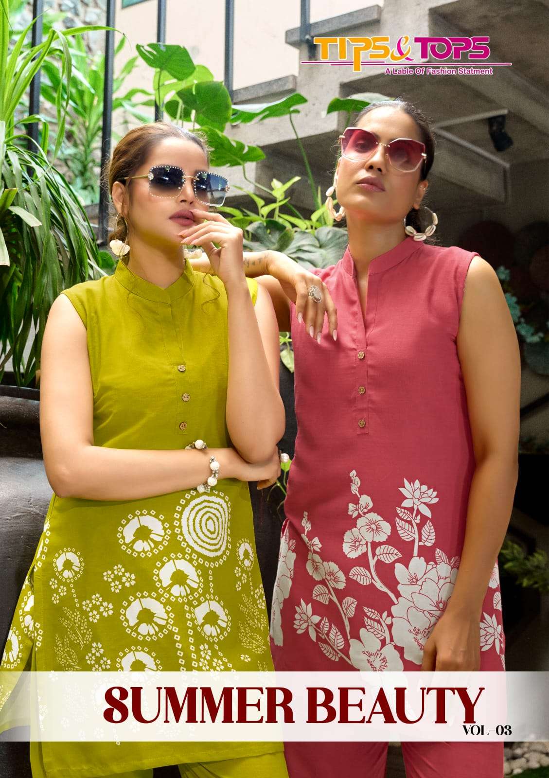 summer beauty vol-3 by tips&tops exclusive designer rayon printed cord set supplier 