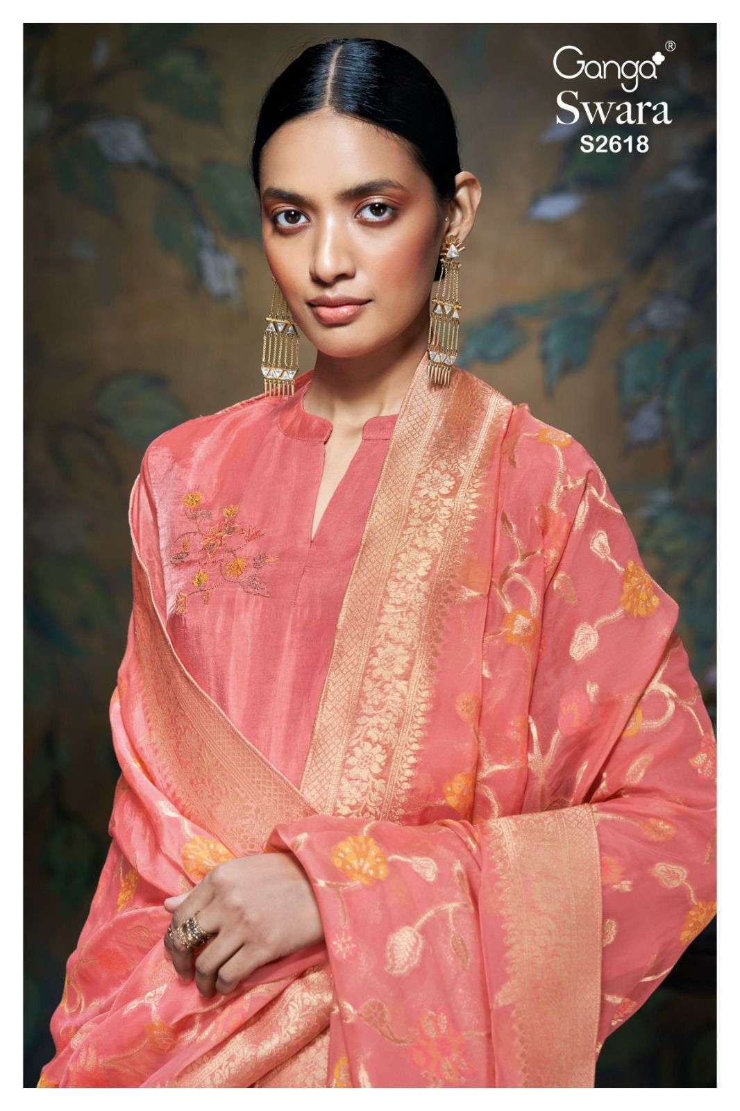 swara 2618 by ganga latest designer fancy embroidered salwar suit collection online dealer surat