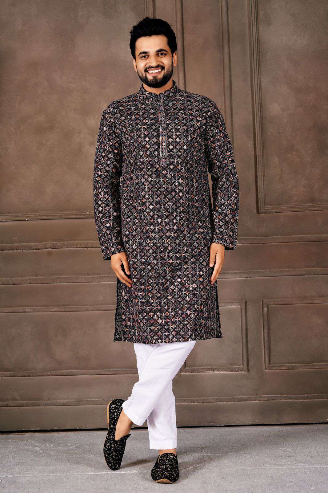  tf vol-1 by pf ethnic wedding special new stylish mens wear kurta with pyjama collection surat