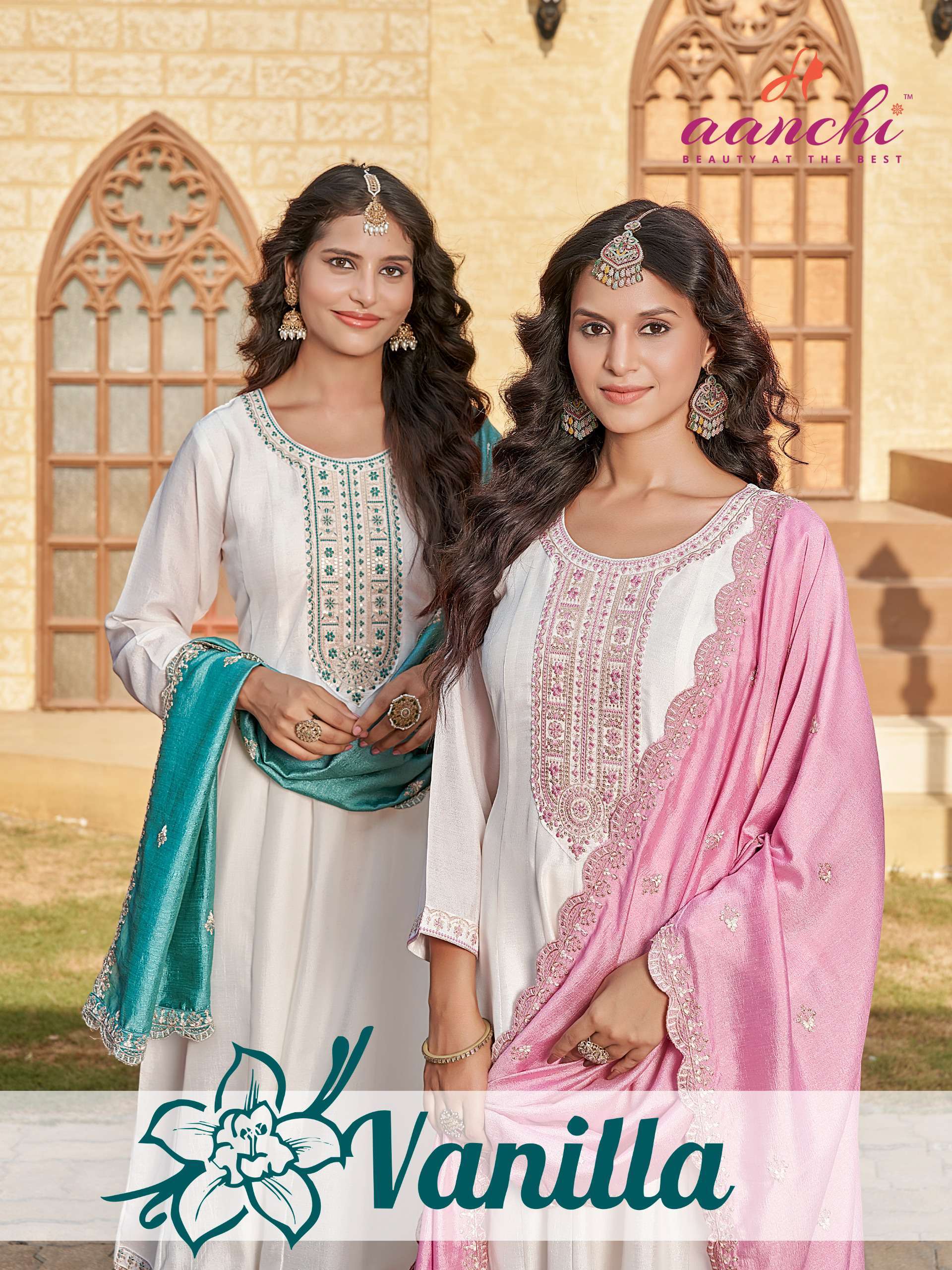 vanilla by aanchi colors exclusive designer party wear readymade kurti with duptta collection surat