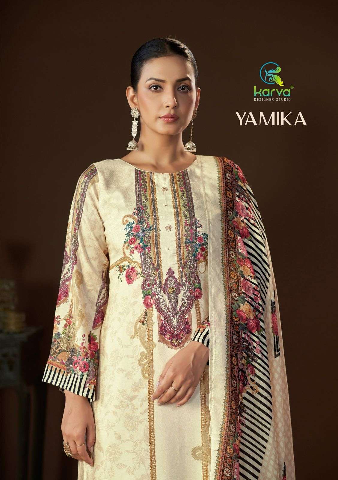 yamika by karva exclusive designer casual wear viscose muslin salwar suit exporter surat