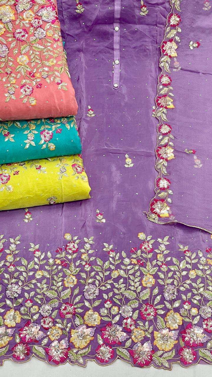 12 by siara exclusive designer party wear embroidered organza salwar suit exporter surat