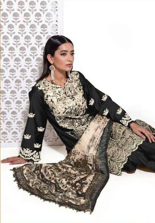 3639 by jihan rayon cotton with self embroidered suit wholesaler 