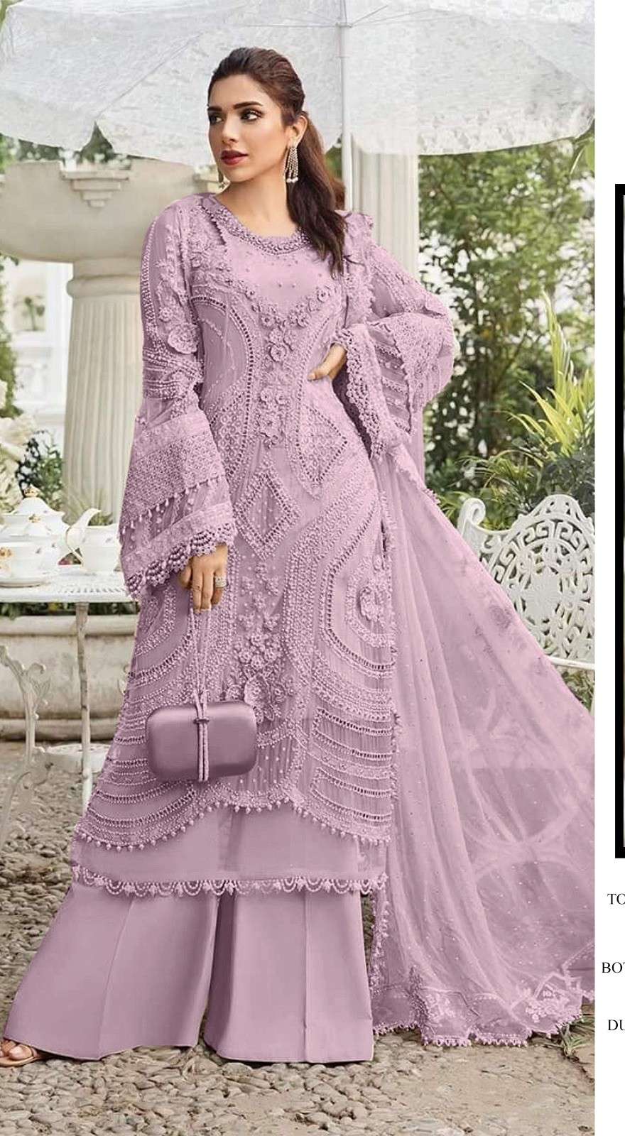  656  by serine latest designer heavy embroidered pakistani suit exporter surat