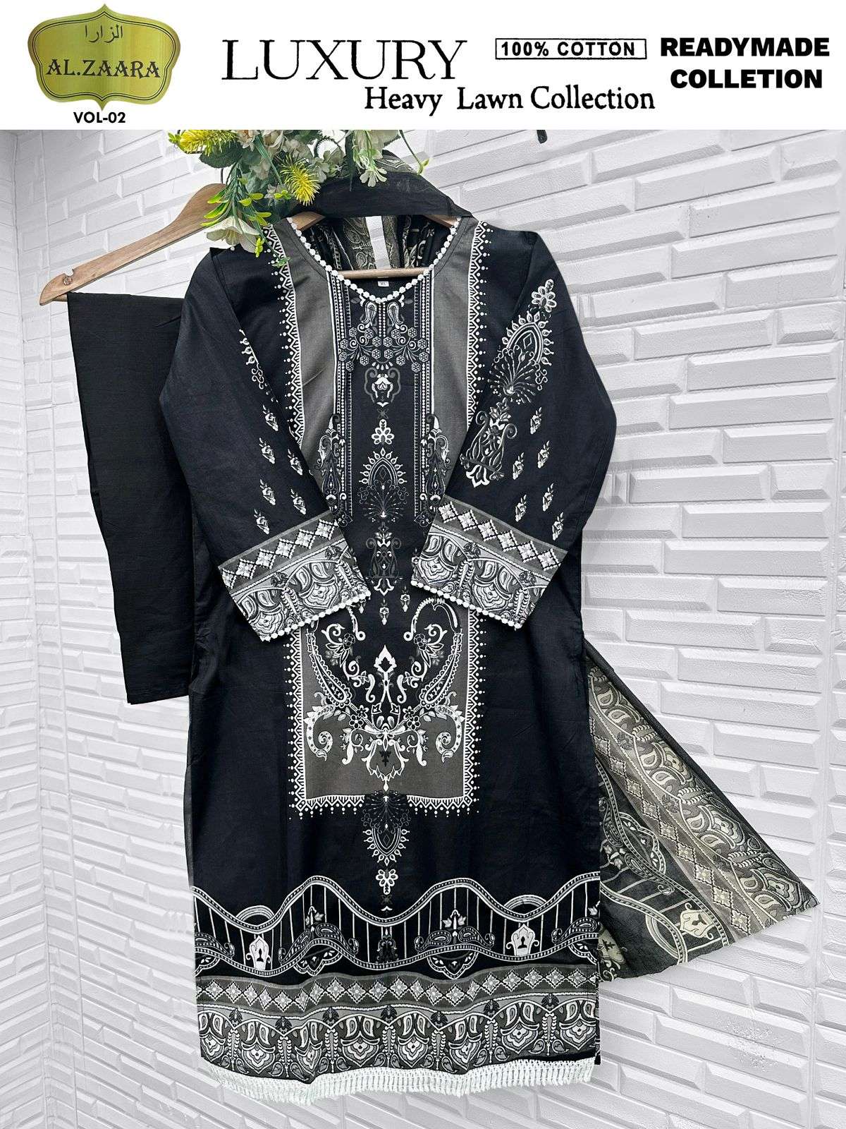 al zaara vol-2 by al zaara 2001-2006 series latest designer cotton readymade suit exporter surat