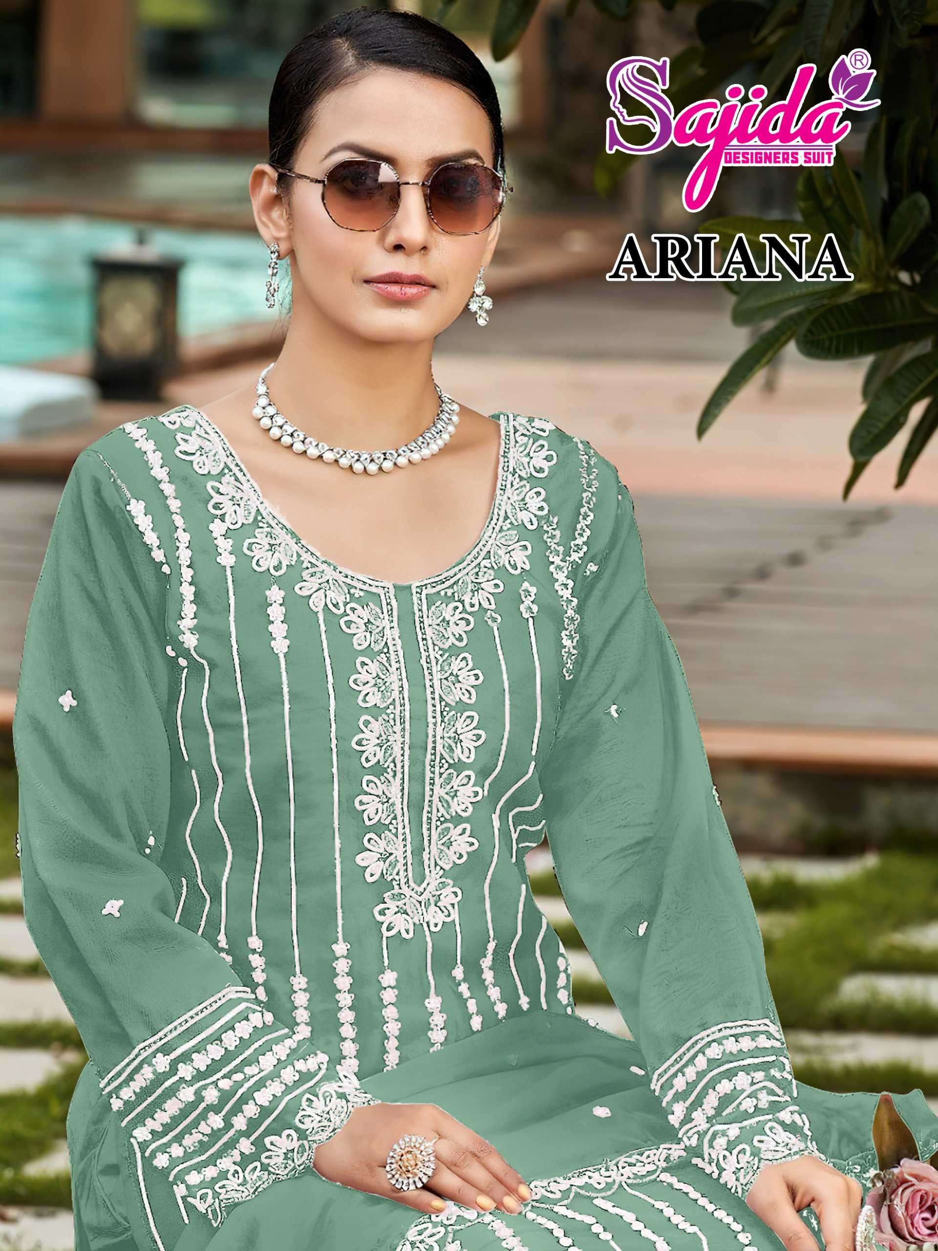 ariana by sajida designer suit colors best designer embroidered suit wholesaler 