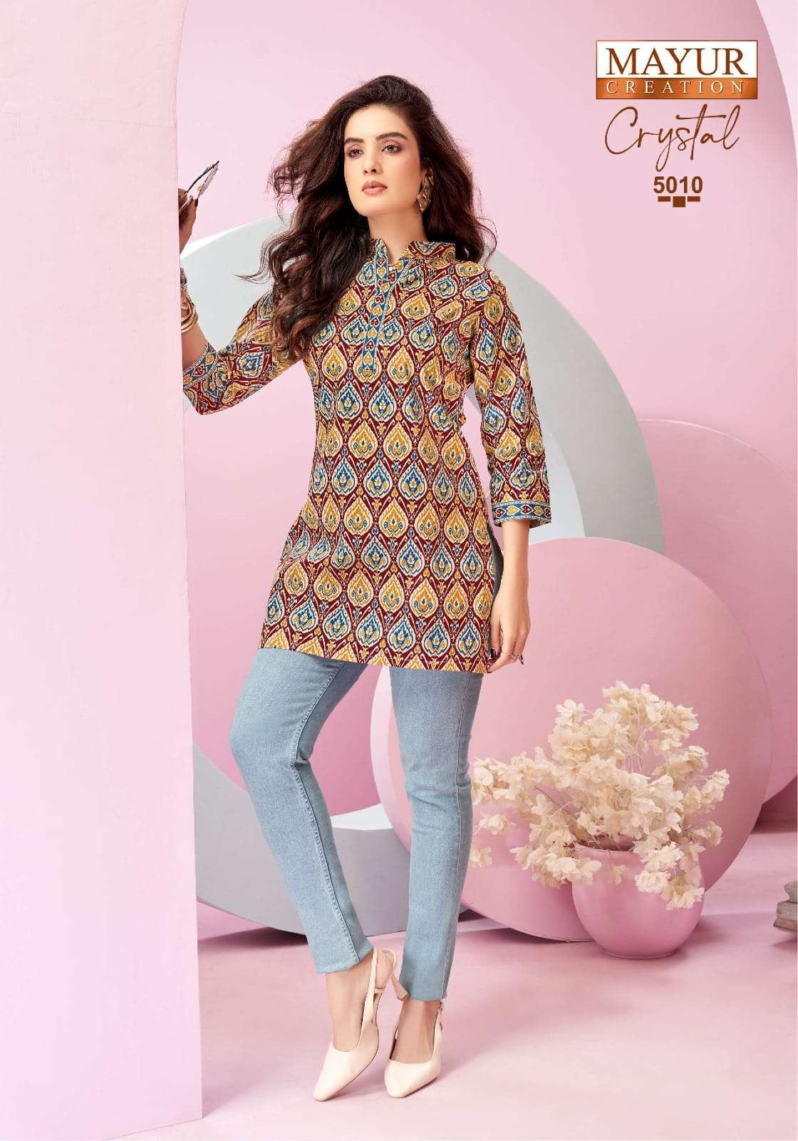 crystal vol-5 by mayur creation colors daily wear cotton short top supplier 