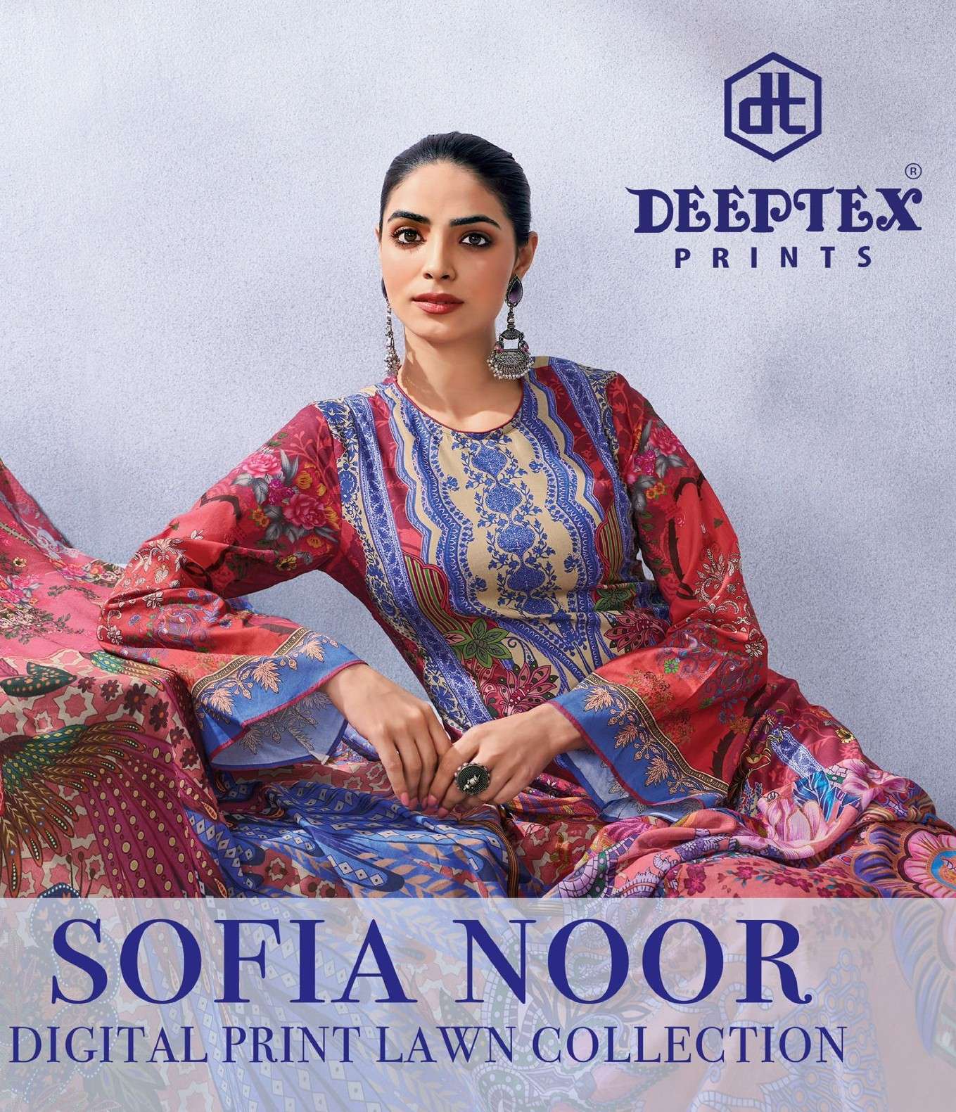 deeptex sofia noor lawn designer casual wear salwar kameez supplier 