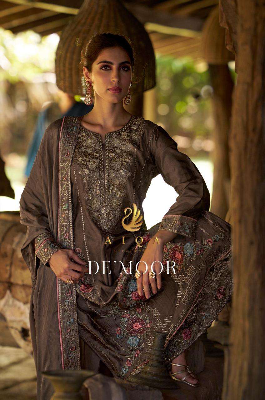 demoor by aiqa latest designer party wear salwar kameez wholesaler 