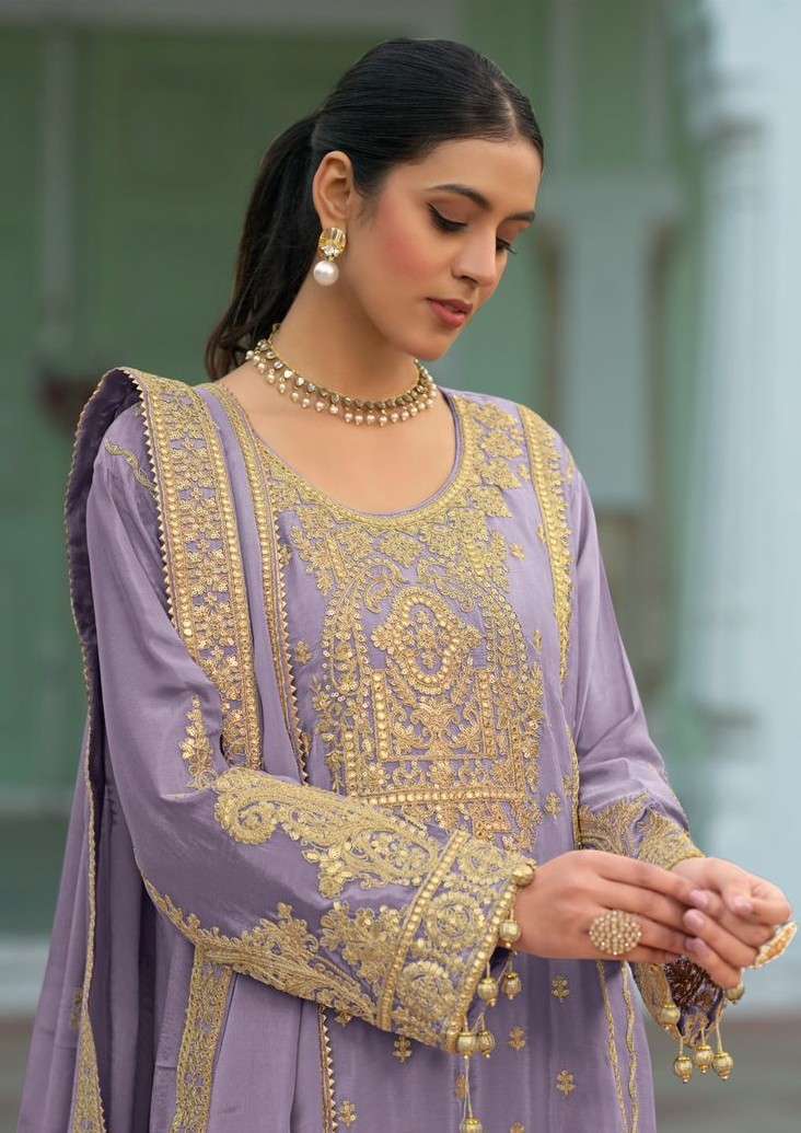 emaar by your choice 1001-1004 series exlusive designer party wear embroidered chinon suit supplier 