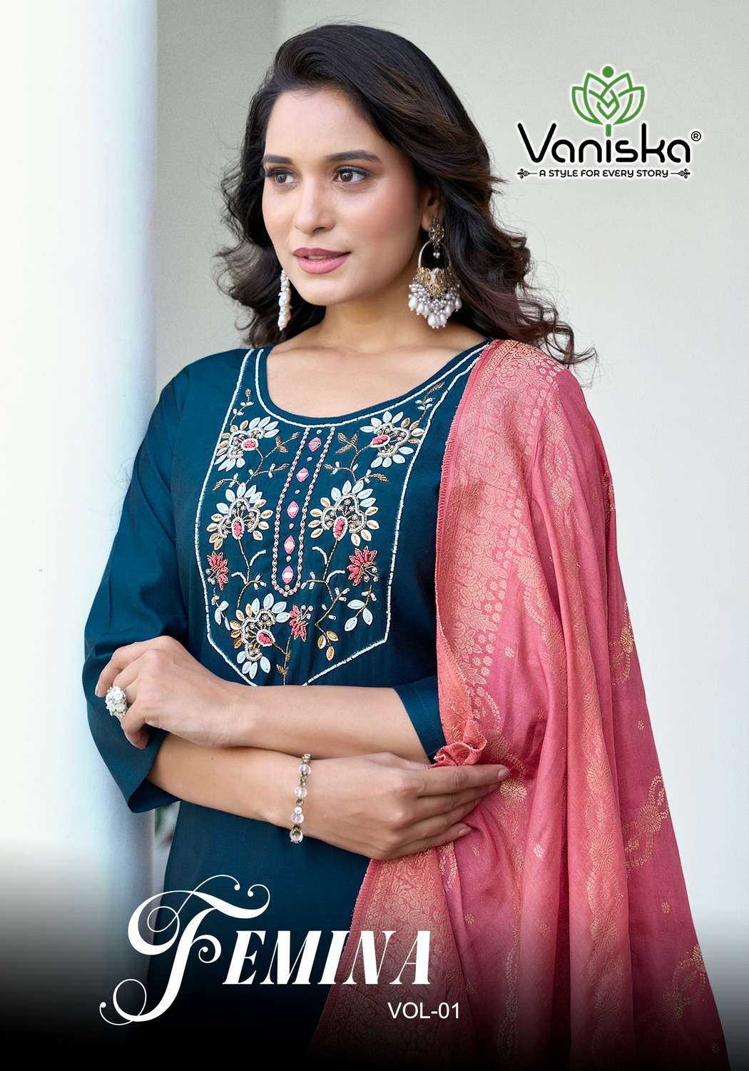 femina vol-1 by vaniska fancy designer party wea readymade kurti supplier 