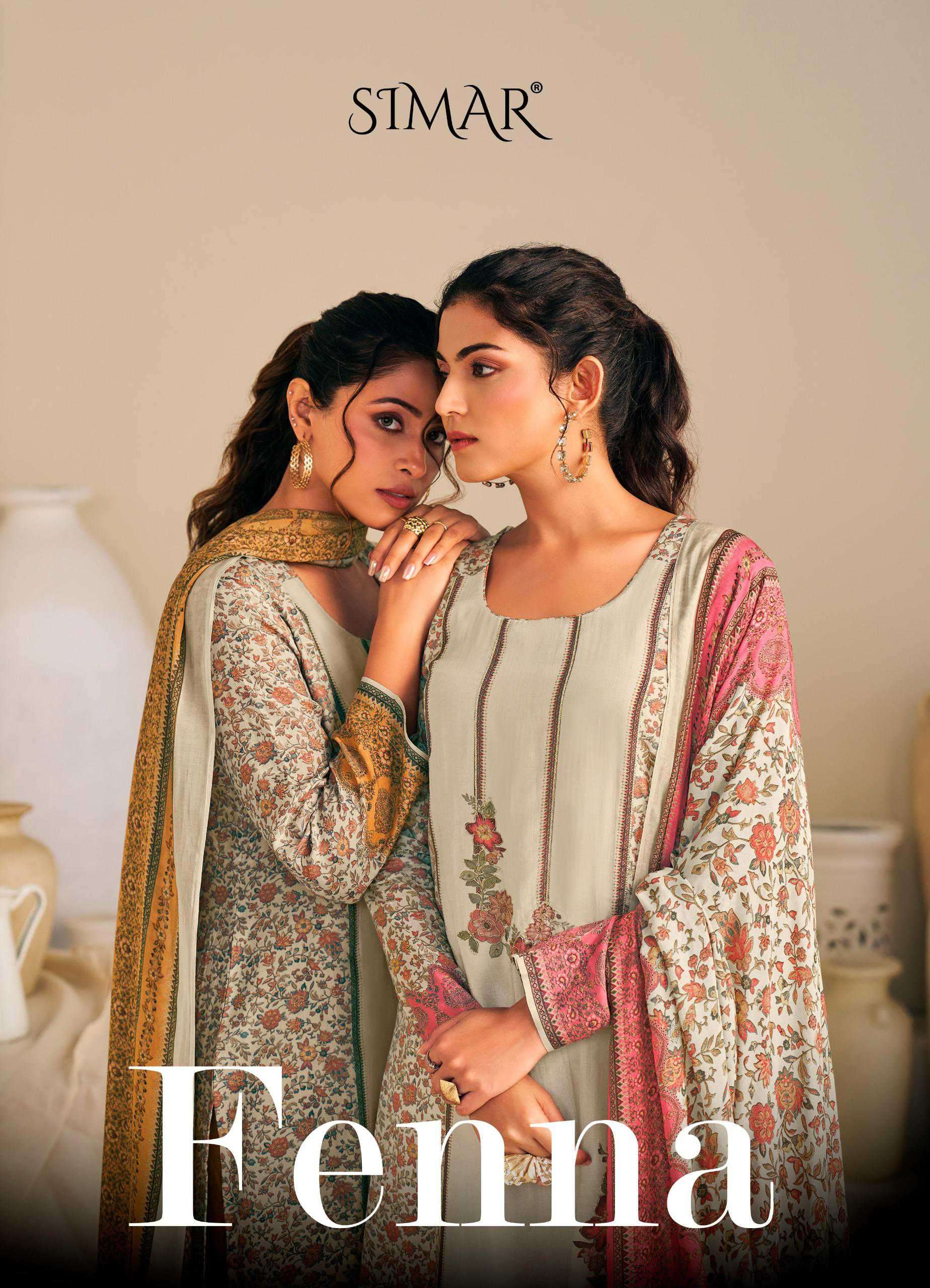 fenna by glossy exclusive designer casual wear gigital printed suit wholesaler 