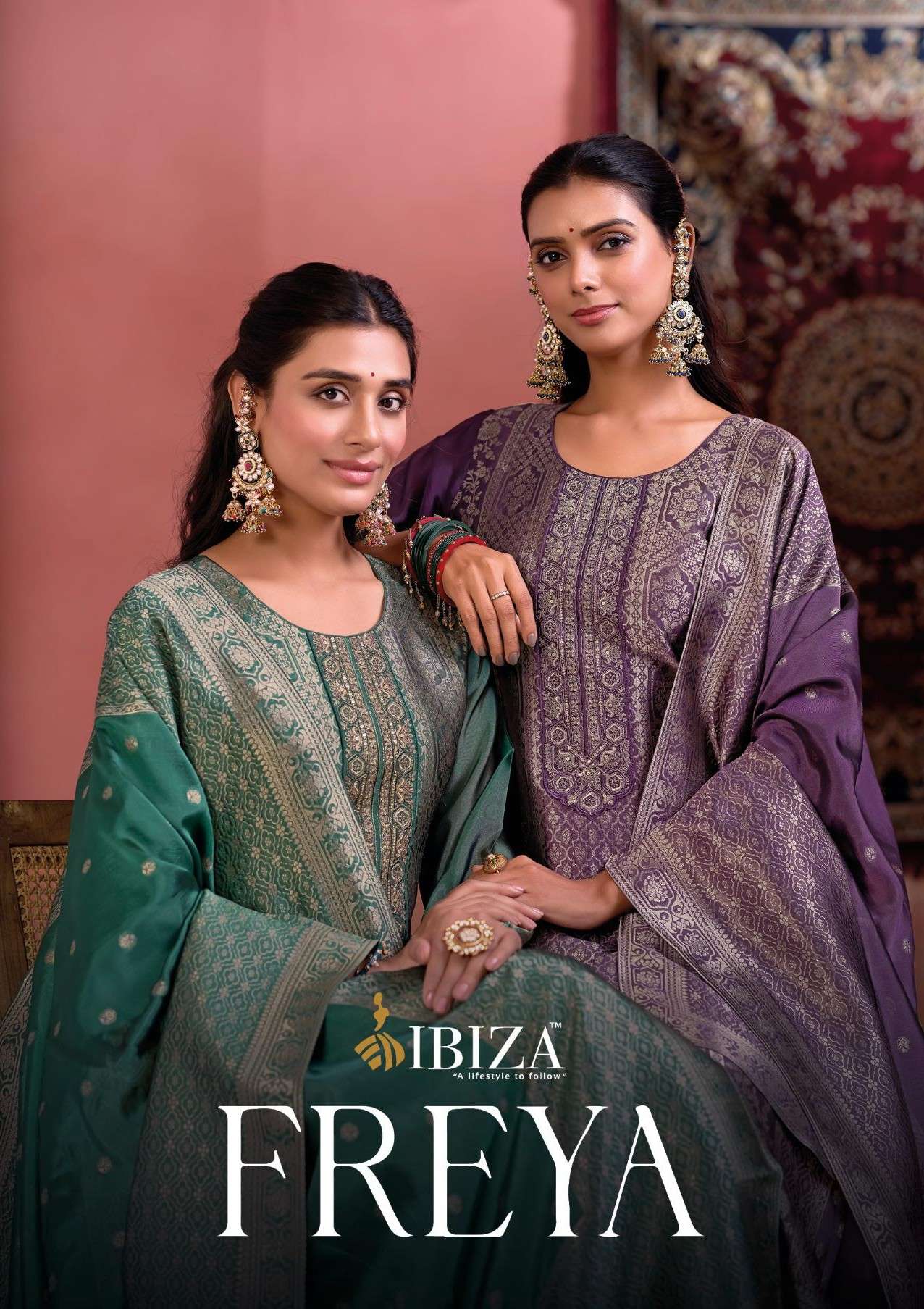 freya by ibiza colors exclusive designer embroidered banglory silk suit wholesaler 