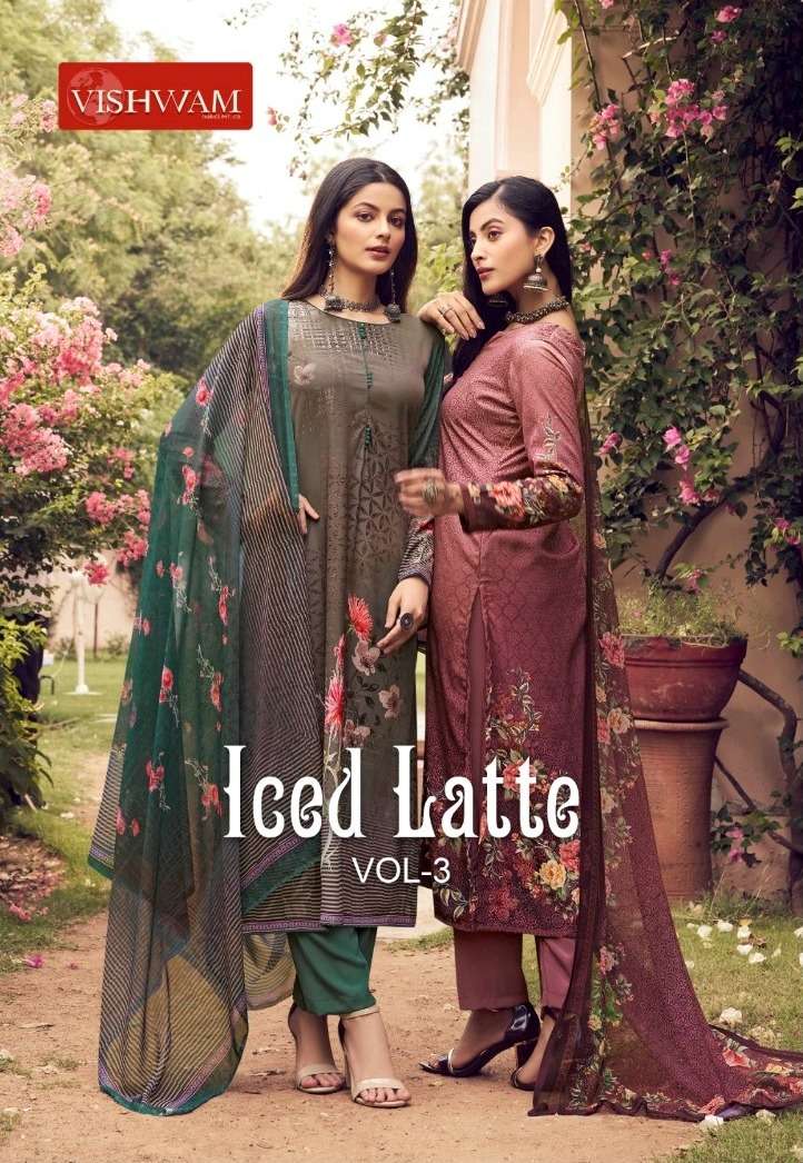 iced latte vol 3 by vishwam fabrics pure digital printed crape punjabi salwar kameez wholesale price surat