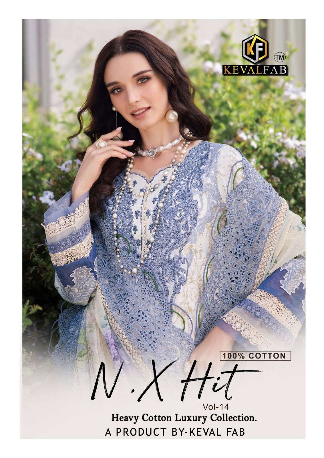 keval fab nx hit vol-14 heavy cotton party wear pakistani suit wholesaler