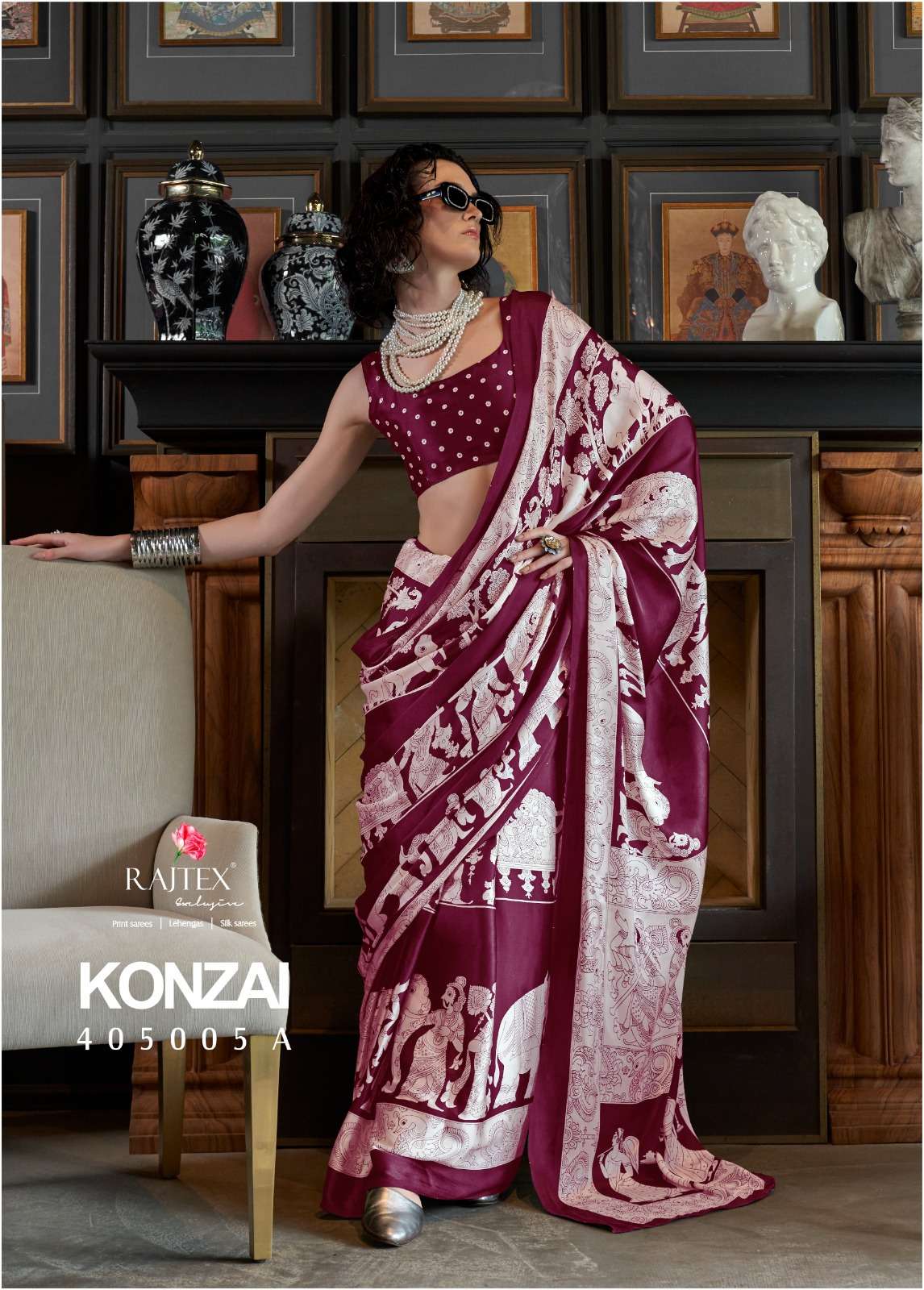 konzai silk by rajtex exclusive designer wedding wear saree wholesaler surat