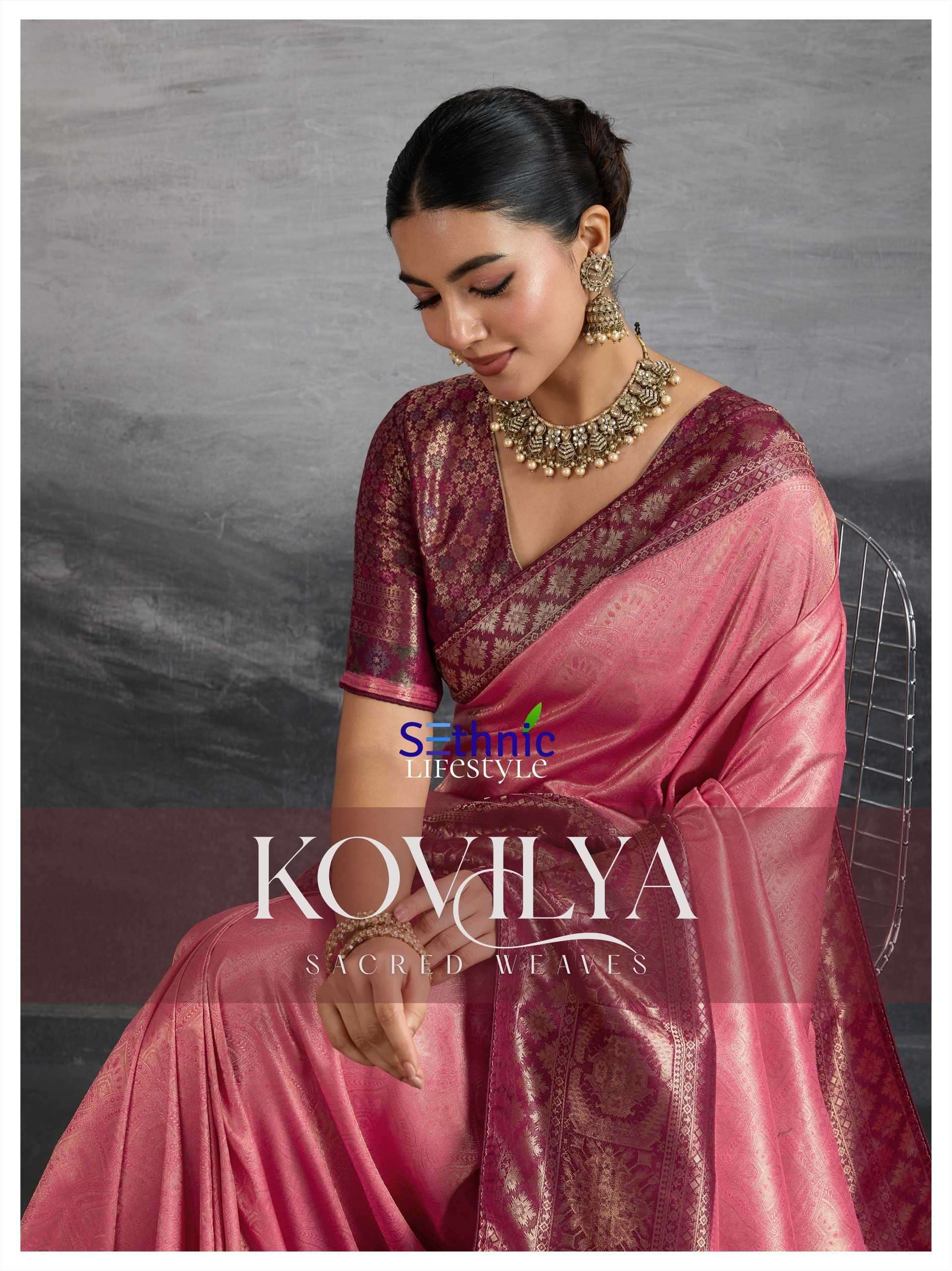 kovilya by sethnic lifestyle exclusive designer festival wear saree supplier surat