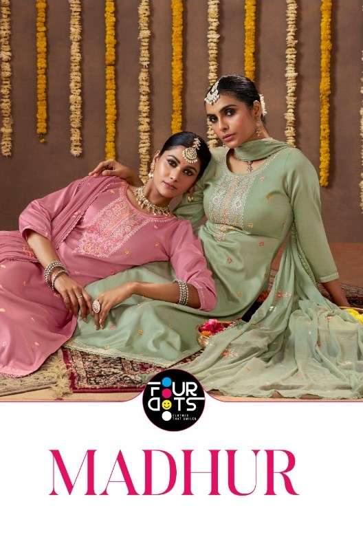 madhur by fourdots 7141-7144 series latest designer party wear jam cotton suit supplier  