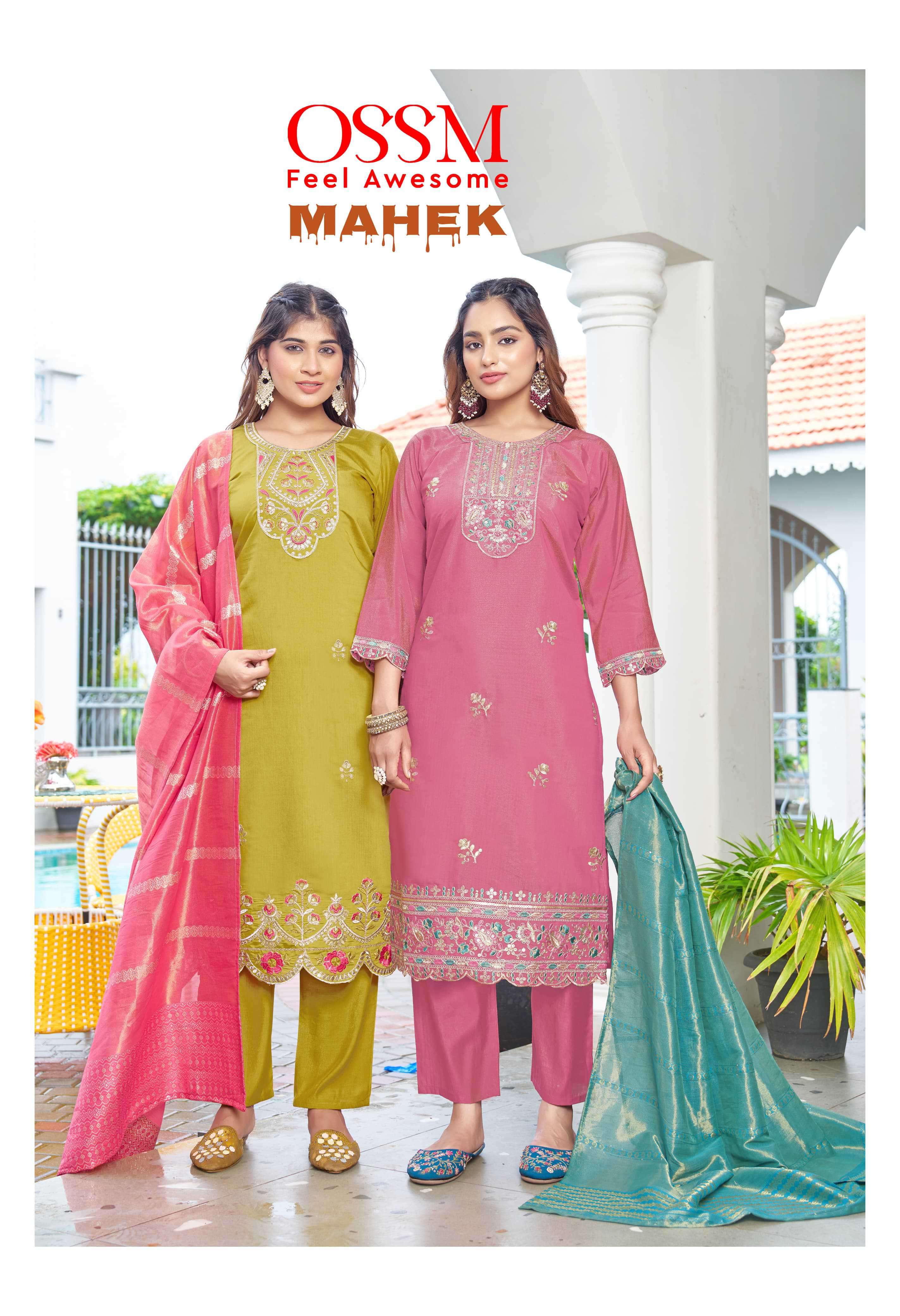 mahek by ossm casual wear designer readymade salwar suit wholesaler 
