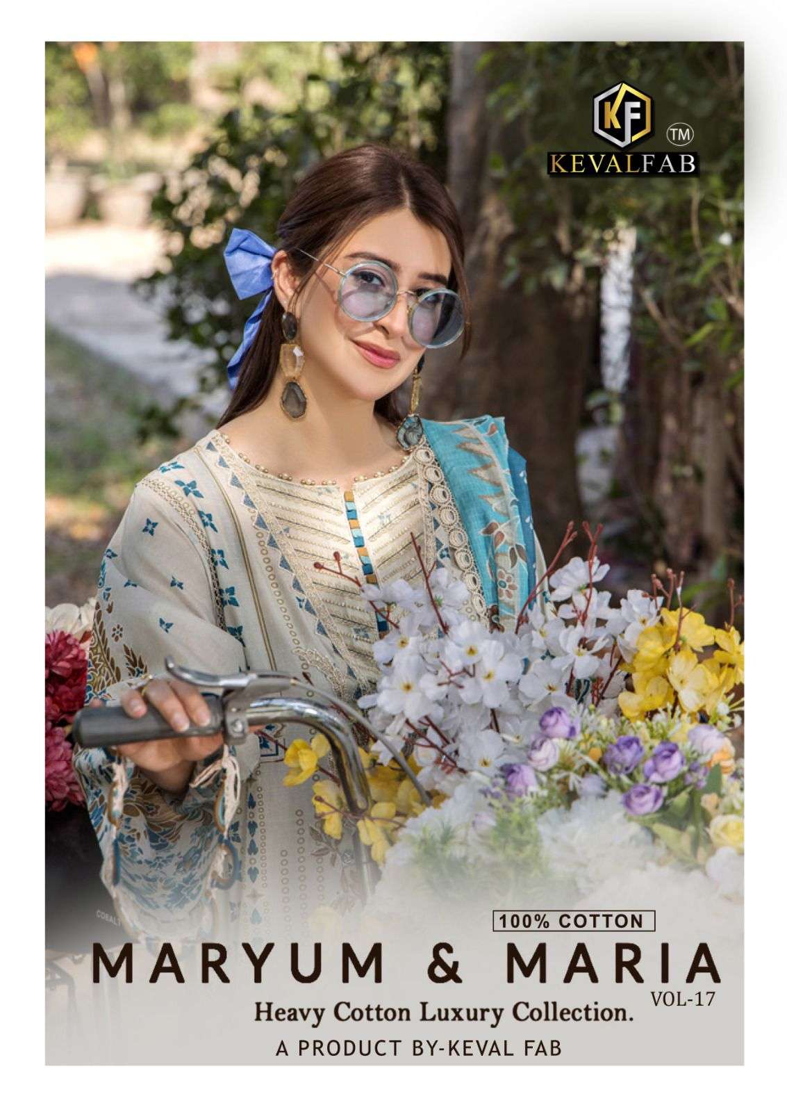 maryum&maria vol-17 by keval fabs 17001-17006 series cotton designer pakistani salwar sui wholesaler 