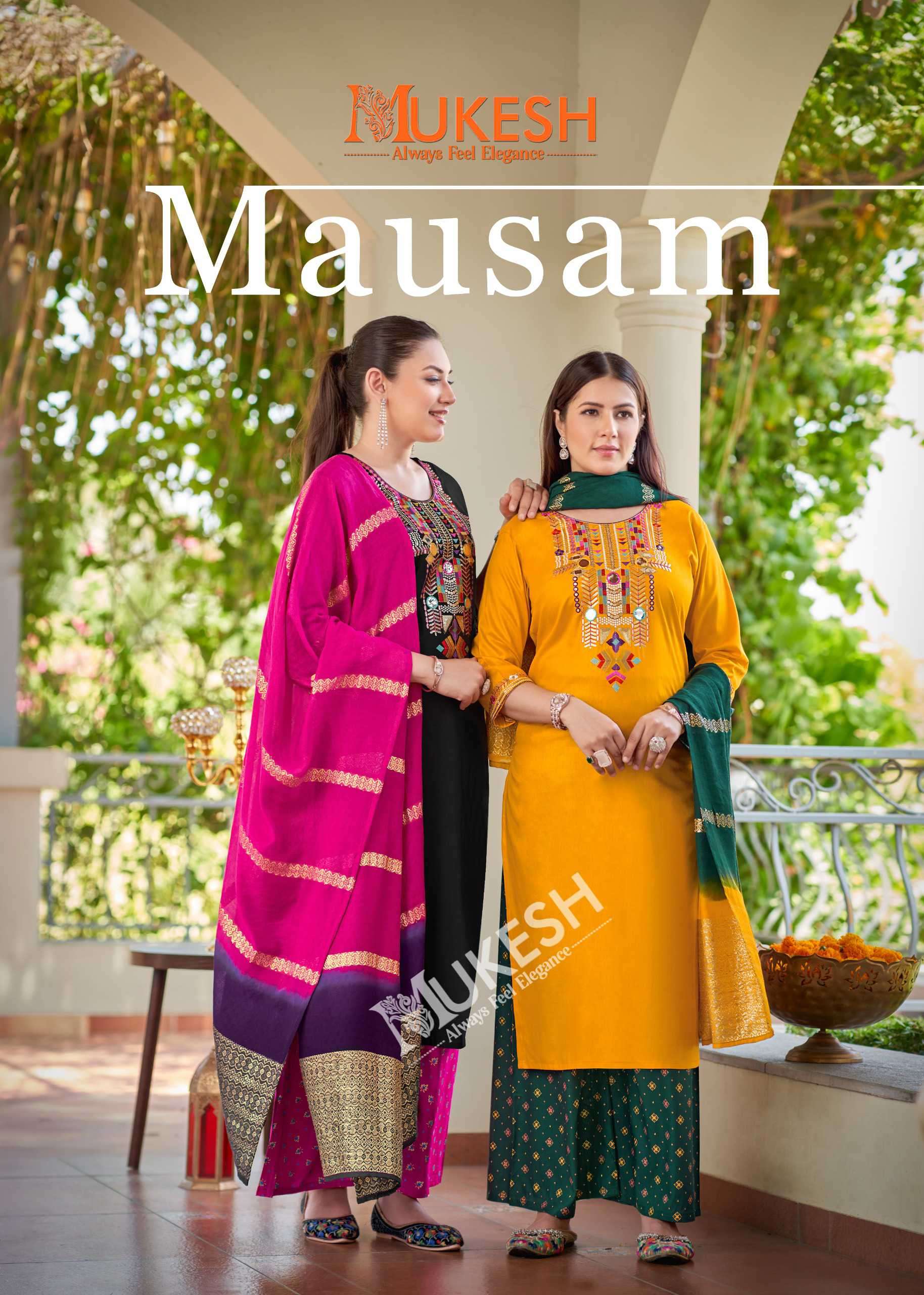 mausam by mukesh exclusive designer fancy embroidered readymade kurti wholesaler 