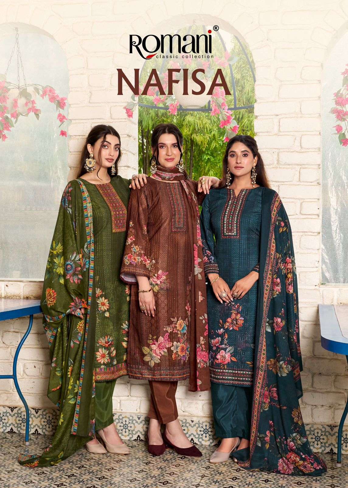 nafisa by romani colors  designer cotton casual wear salwar kameez online surat