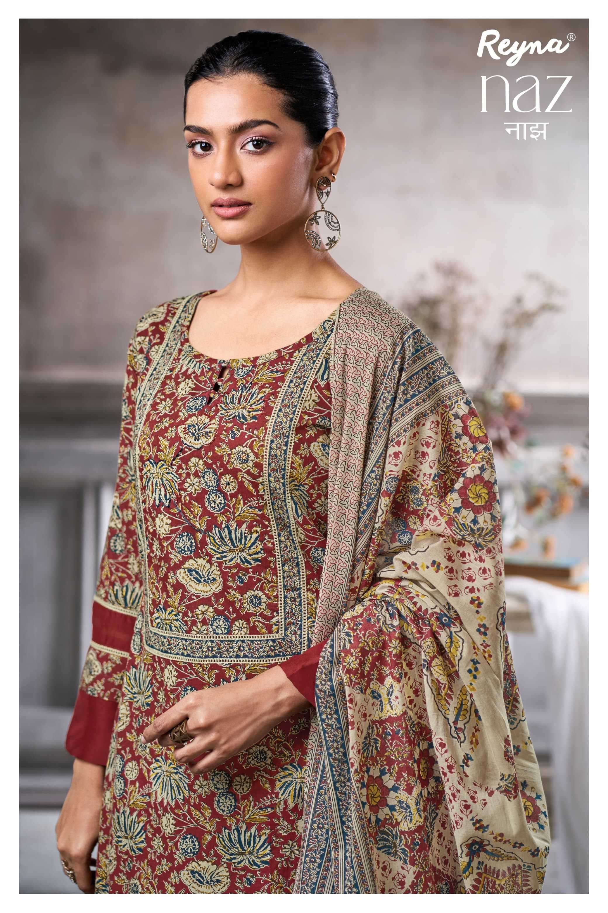 naz by reyna colors best designer party wear cotton salwar suit wholesaler 