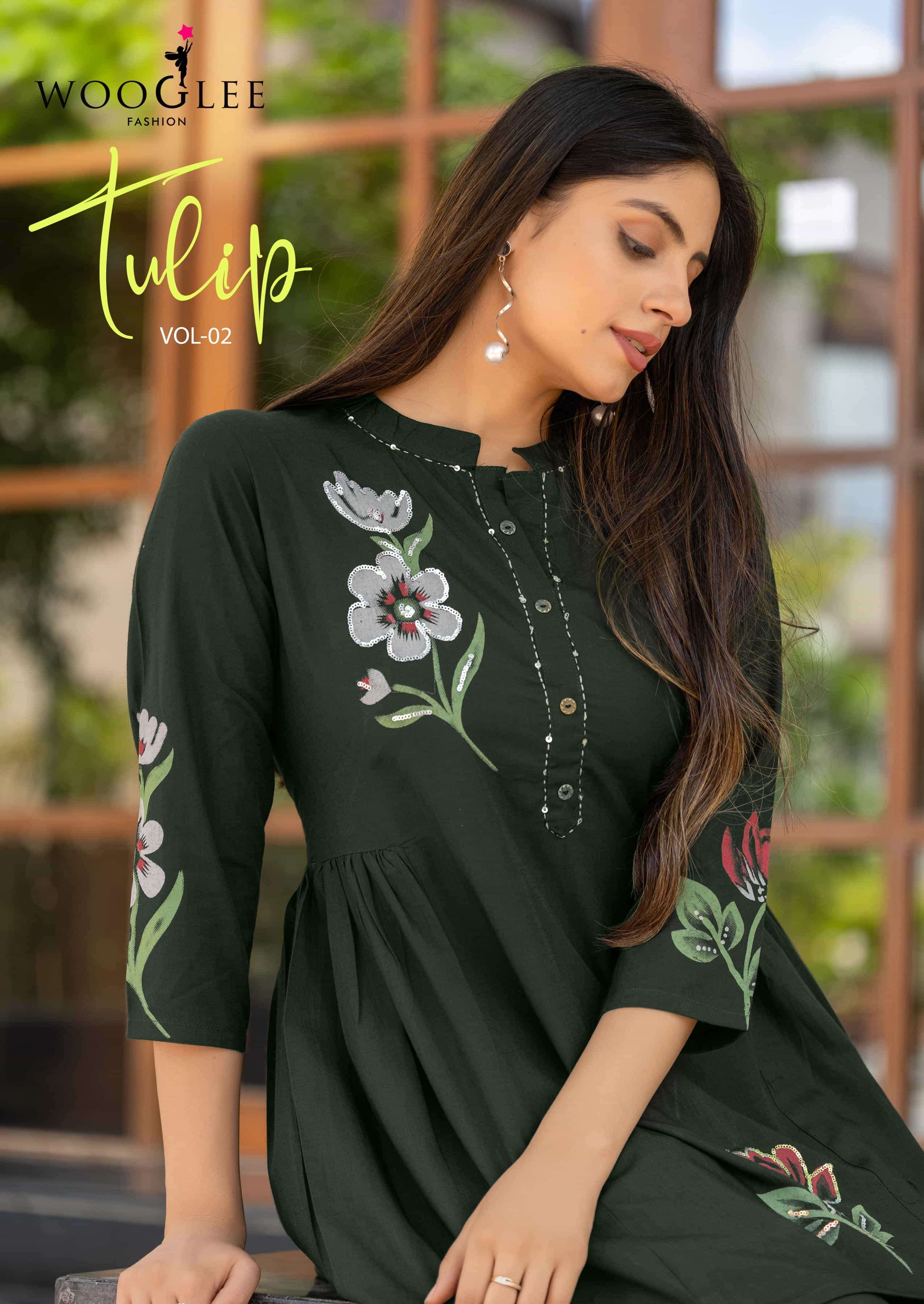 tulip vol-2 by wooglee 3005-3009 series exclusive designer casual wear readymade cord set supplier 