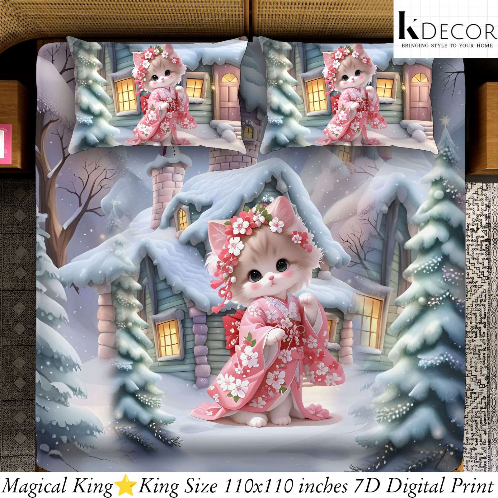 16 by siara fancy king size double bedsheet with pillow cover