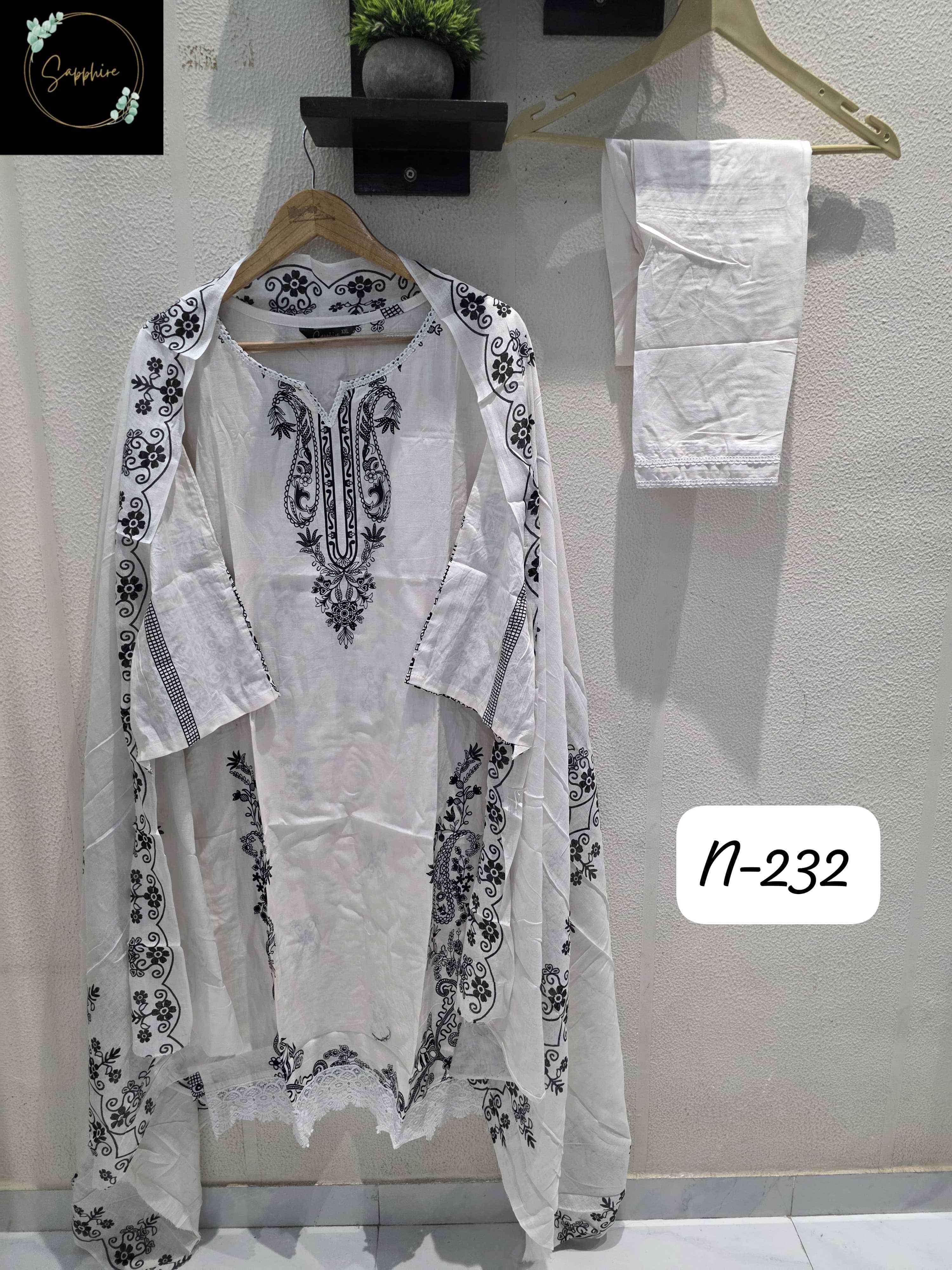 agha noorain vol-232 by sapphire exclusive designer lawn salwar suit supplier 