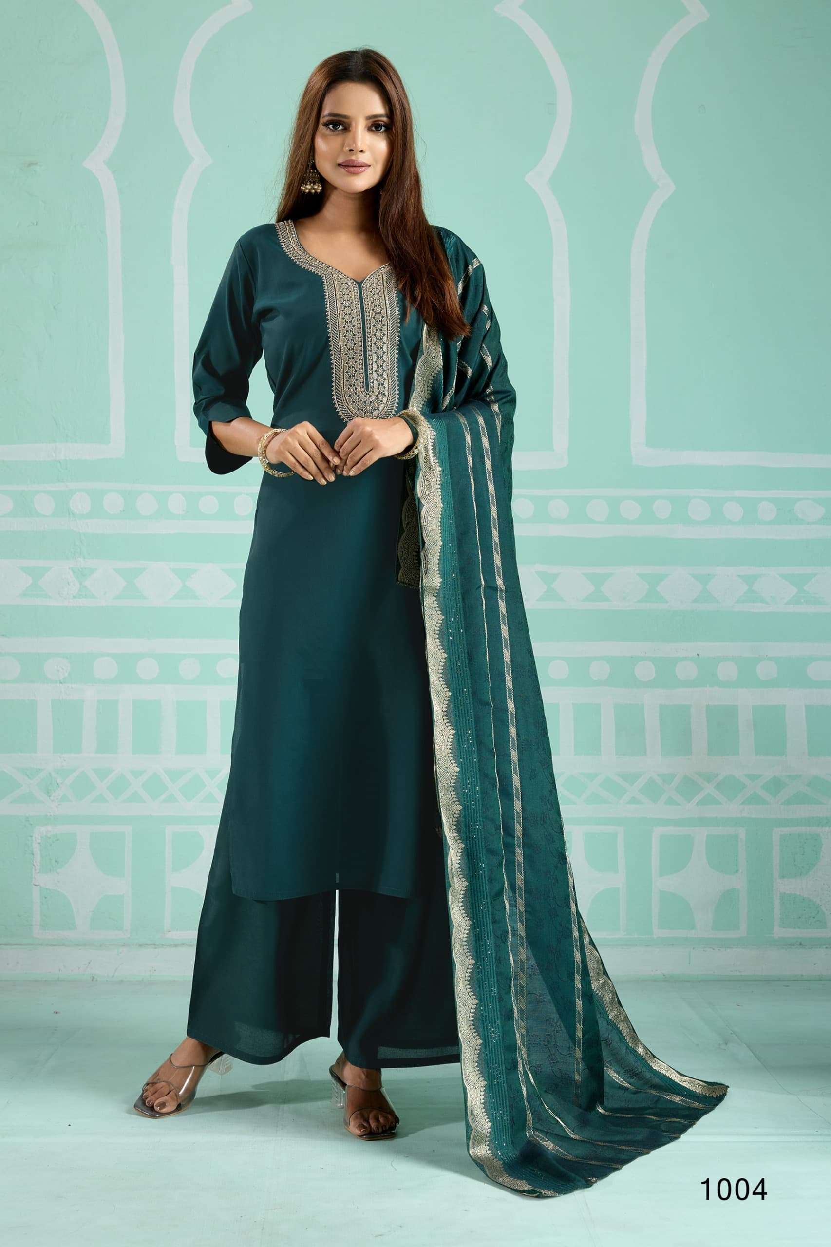 areej by ayush fashion 1001-1004 series designer roman silk kurti wholesaler surat