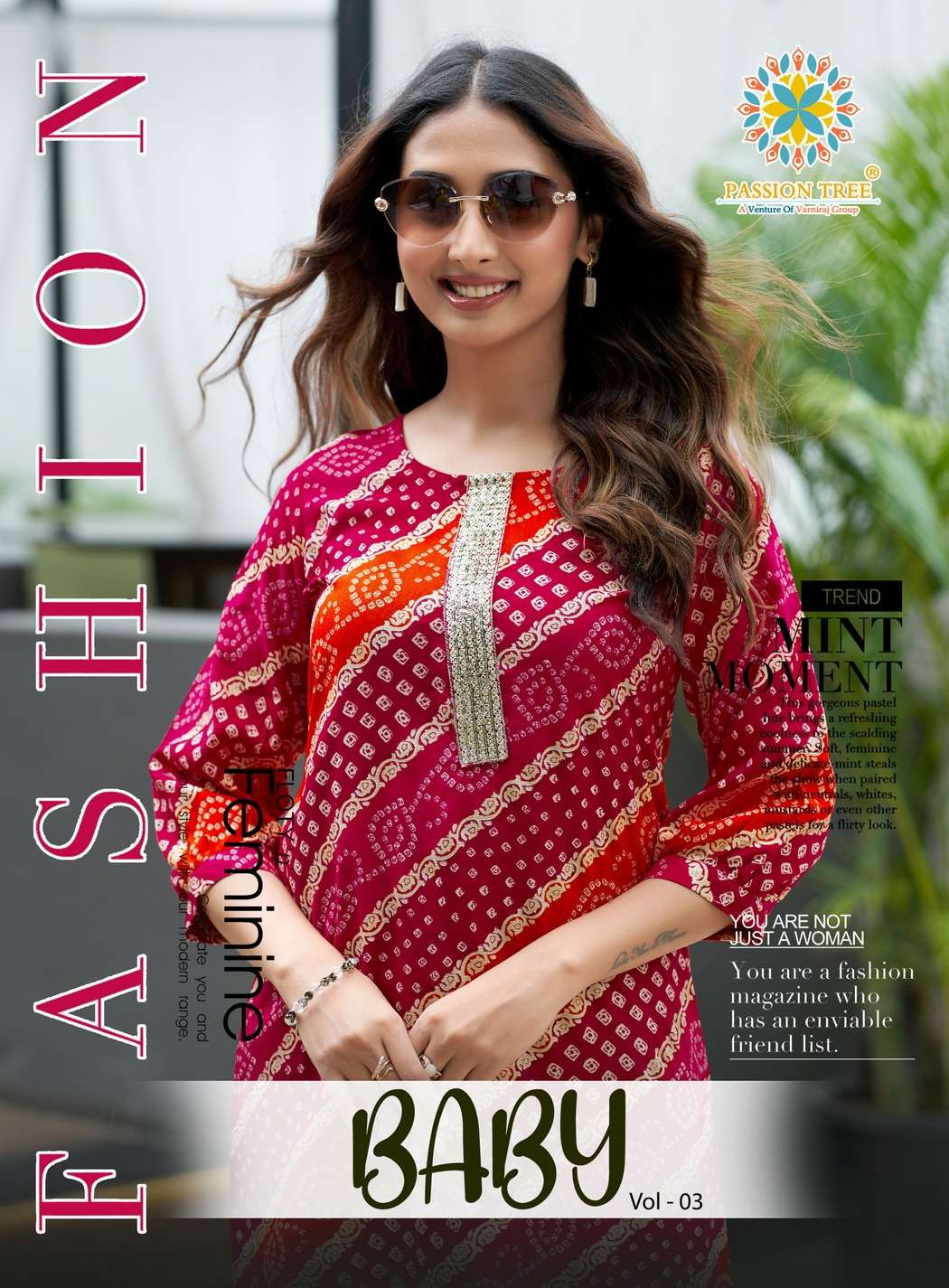 baby vol-3 by passion tree designer casual wear rayon readymade short top supplier 