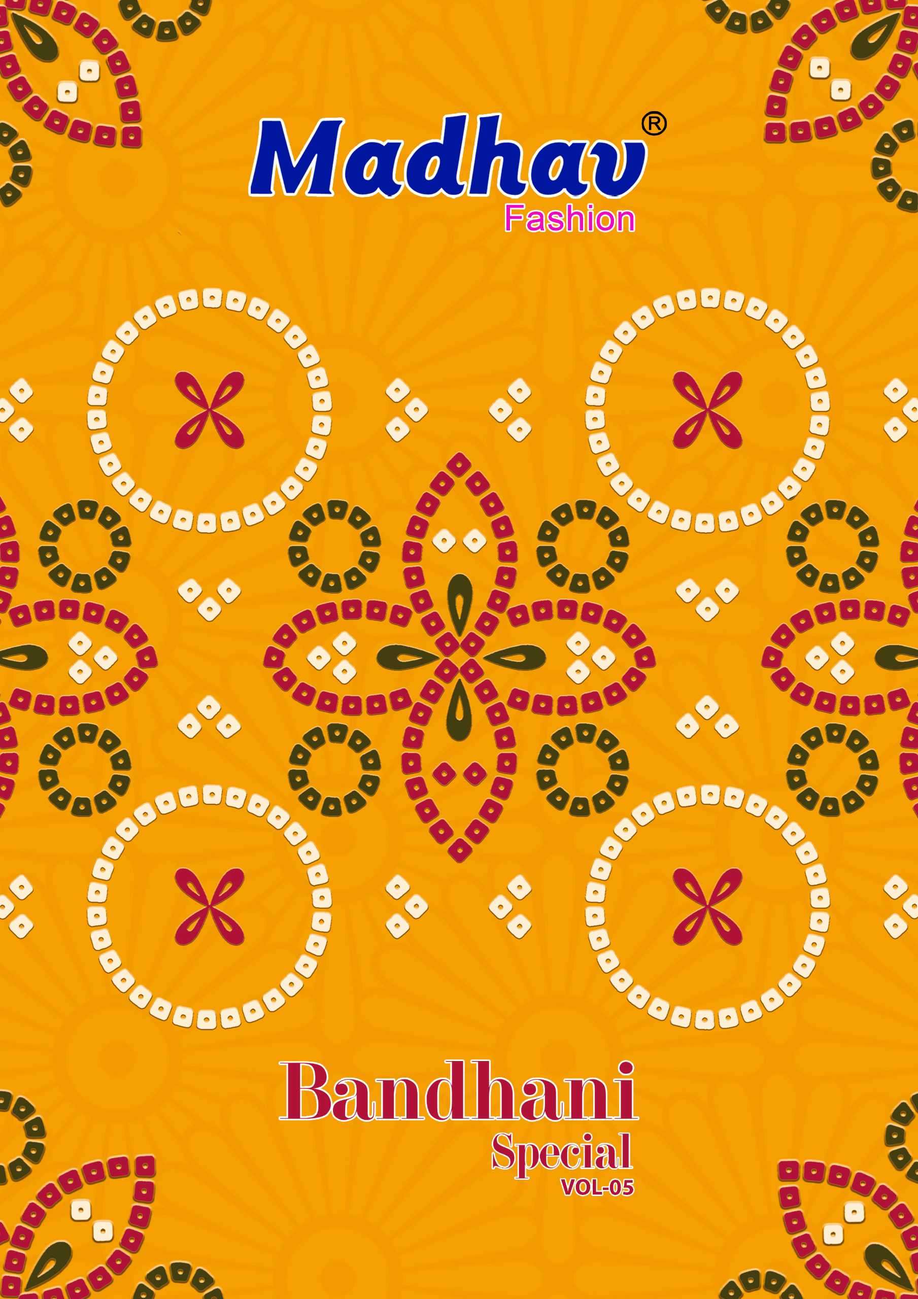 bandhani special-vol-5 by madhav fashion 5001-5010 series cotton casual wear suit wholesale price surat