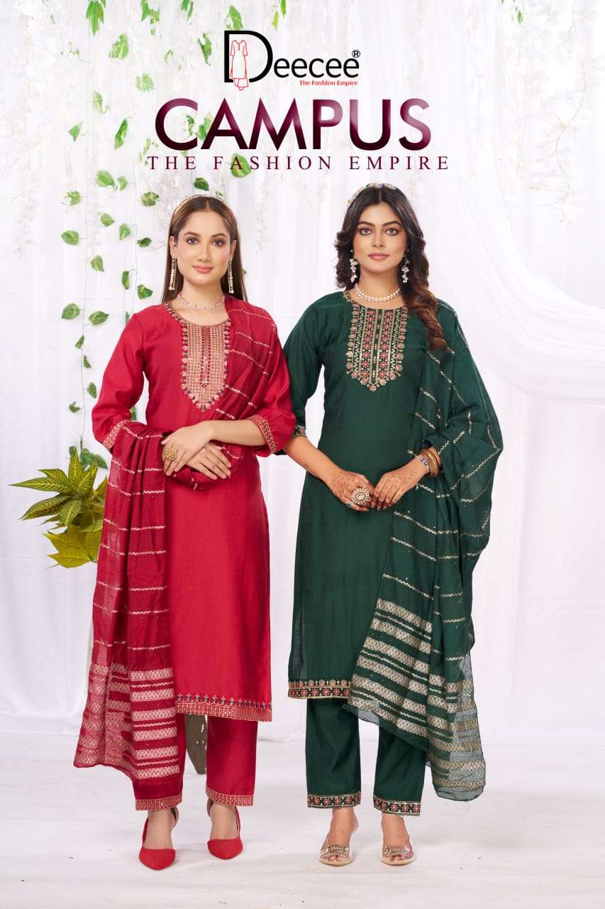 campus by deecee exclusive designer party wear readymade kurti exporter surat