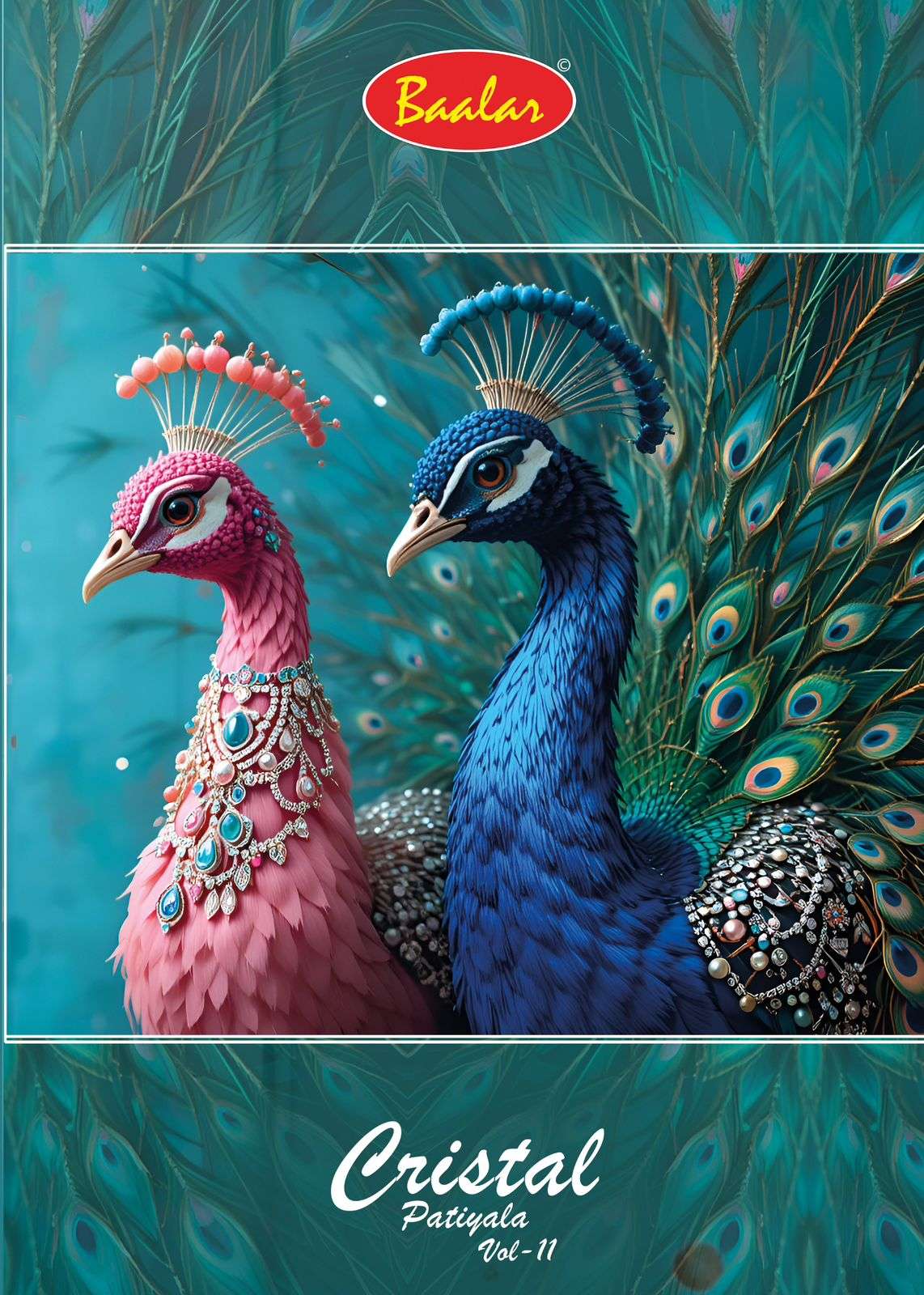 cristal patiyala vol-11 by baalar 1101-1121 series designer salwar kameez wholesale dealer surat