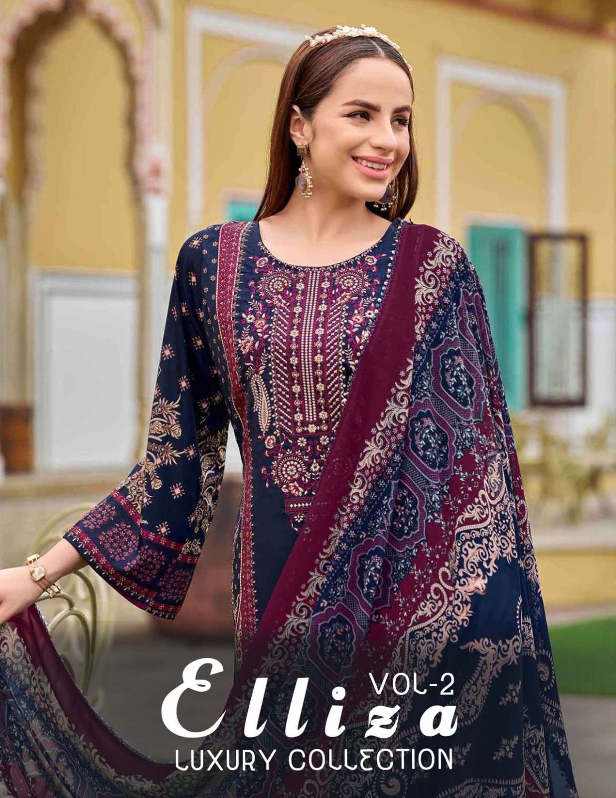 elliza vol-2 by karachi prints fancy printed casual wear suit wholesale dealer surat