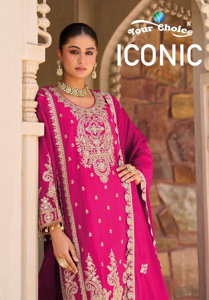 iconic by your choice heavy embroidered designer party wear readymade collection buy wholesale dealer surat
