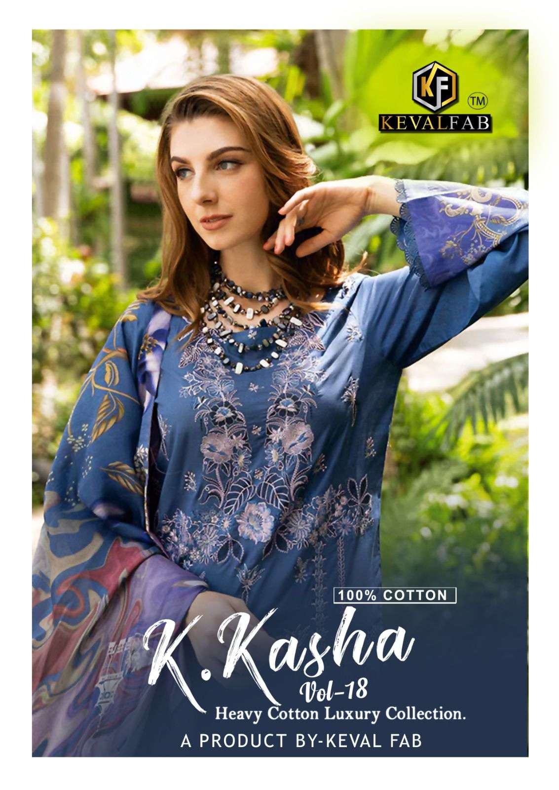 k kasha vol-18 by keval fab exclusive designer casual wear pakistani suit supplier 