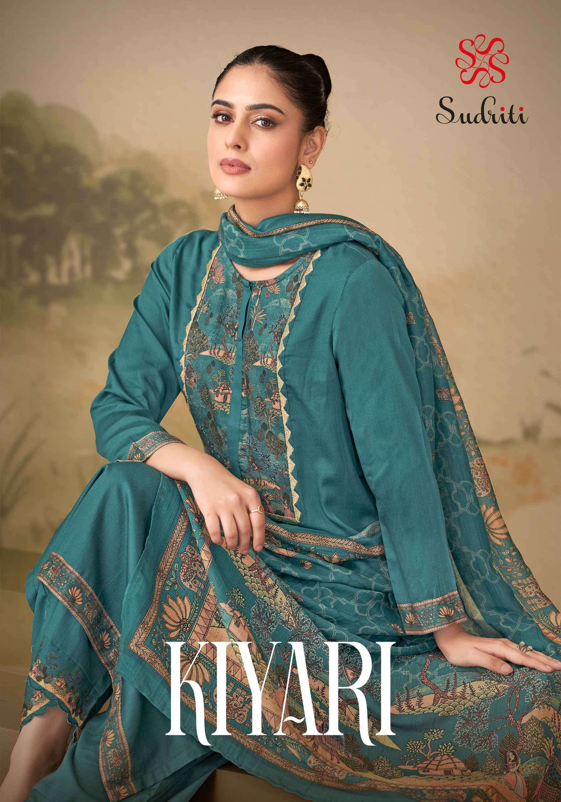 kiyari by sudriti colors digital printed designer salwar kameez wholesaler surat